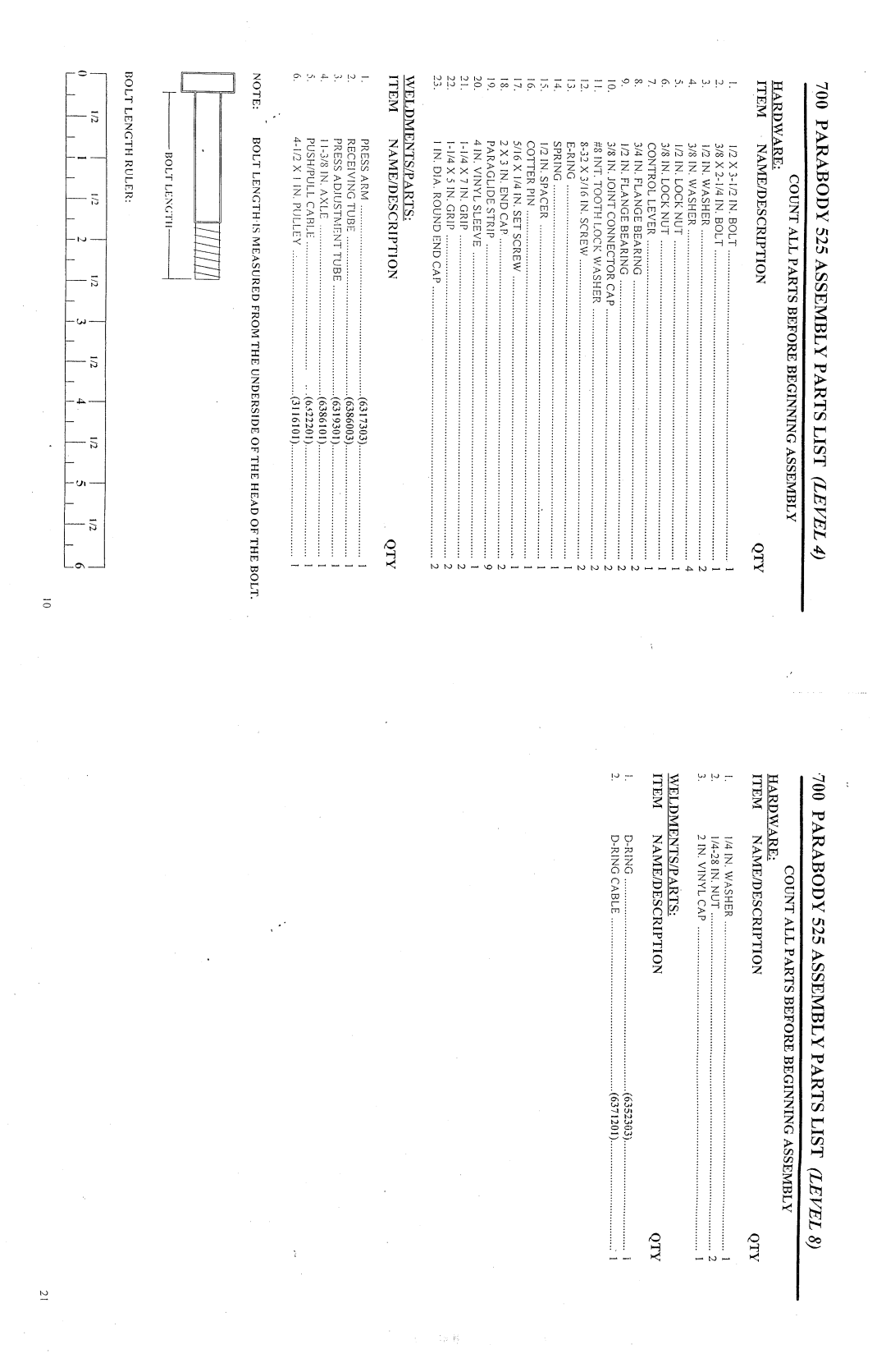 ParaBody 700 manual 