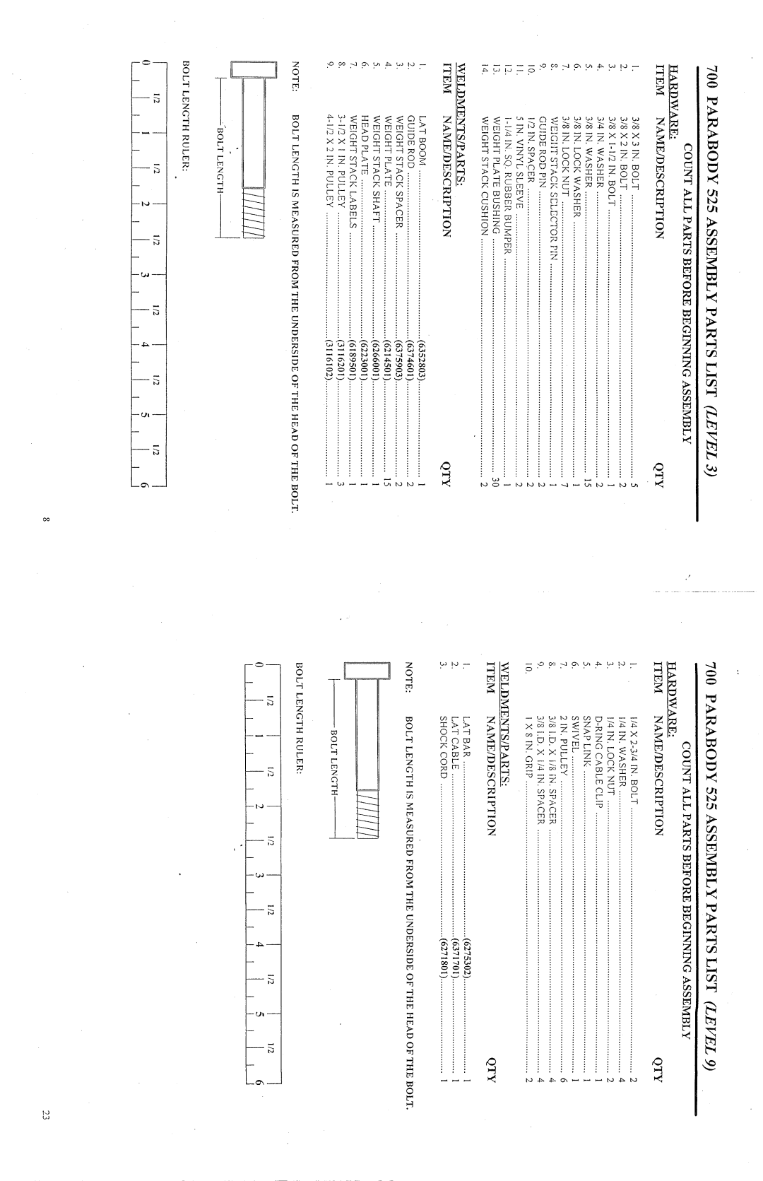 ParaBody 700 manual ~ t.,++ I~ 