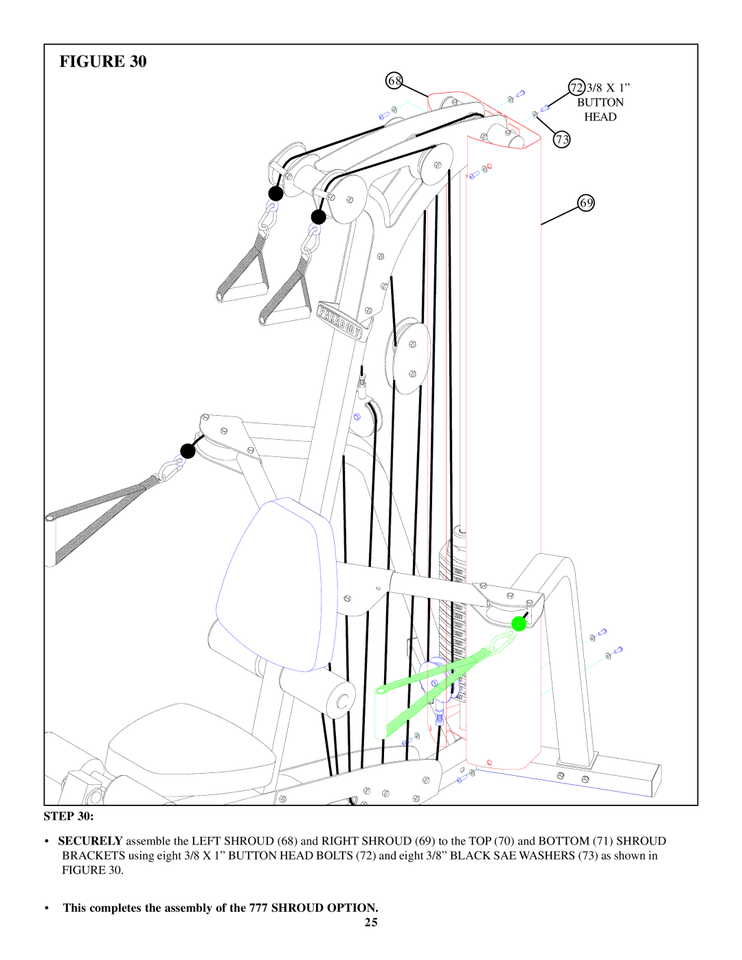 ParaBody 777101 manual This completes the assembly of the 777 Shroud Option 