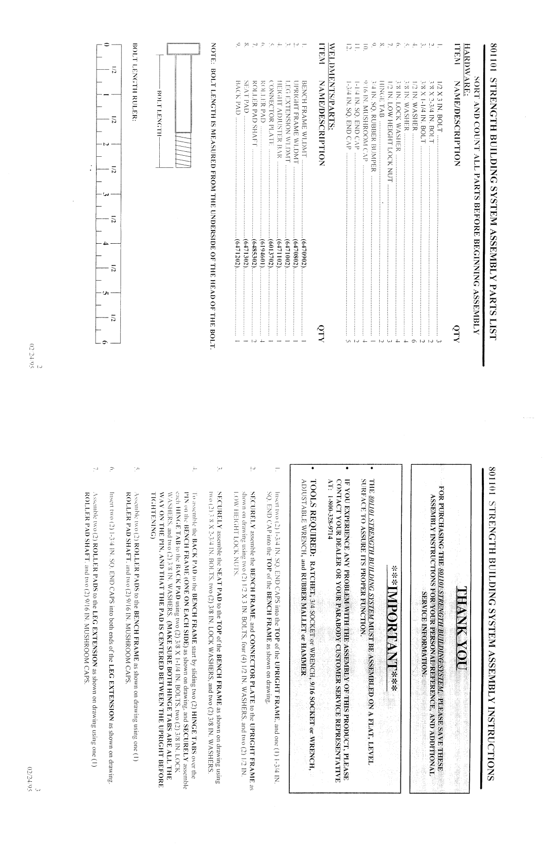 ParaBody 801101 manual 