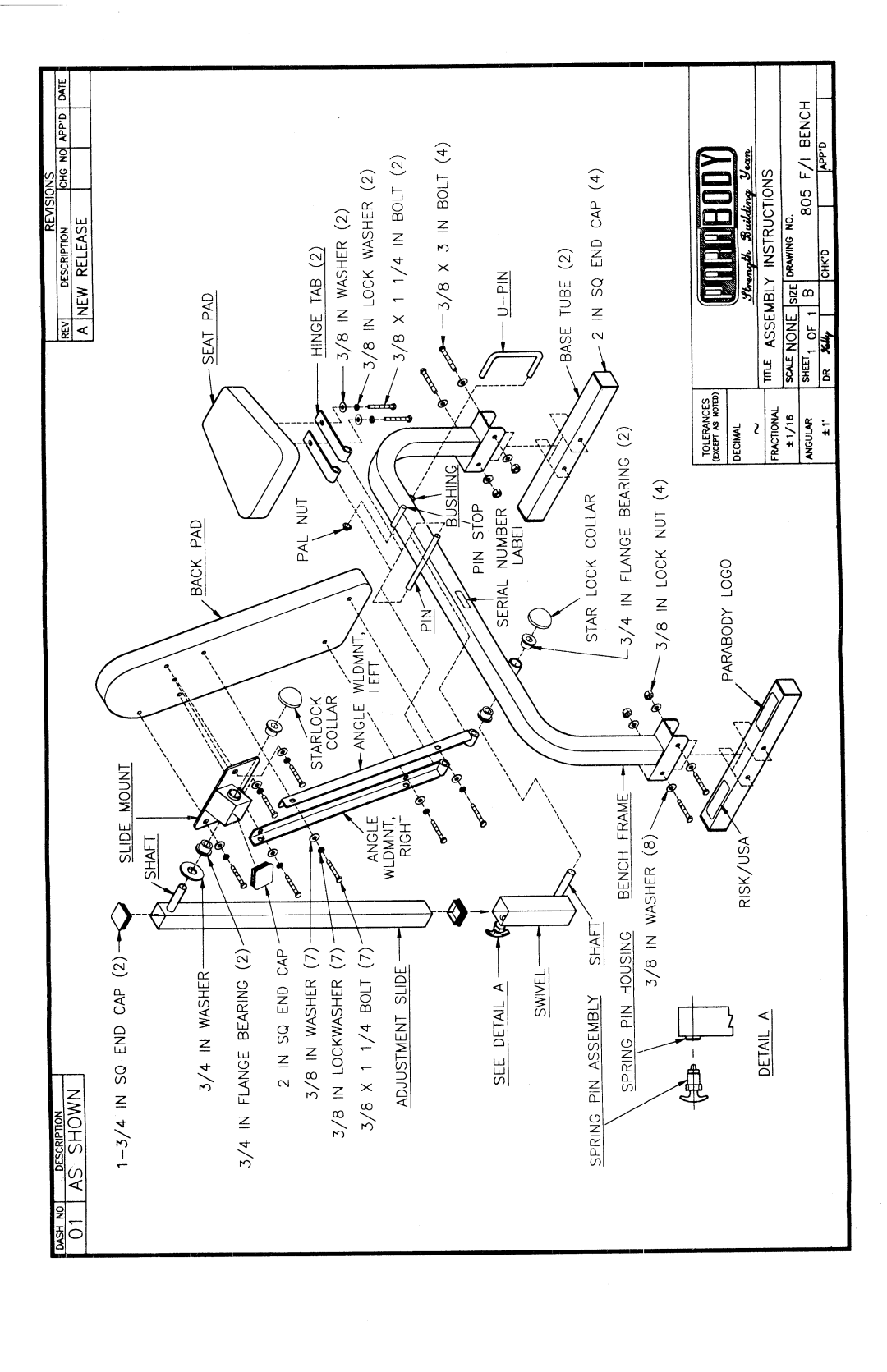 ParaBody 805 manual ~ w 