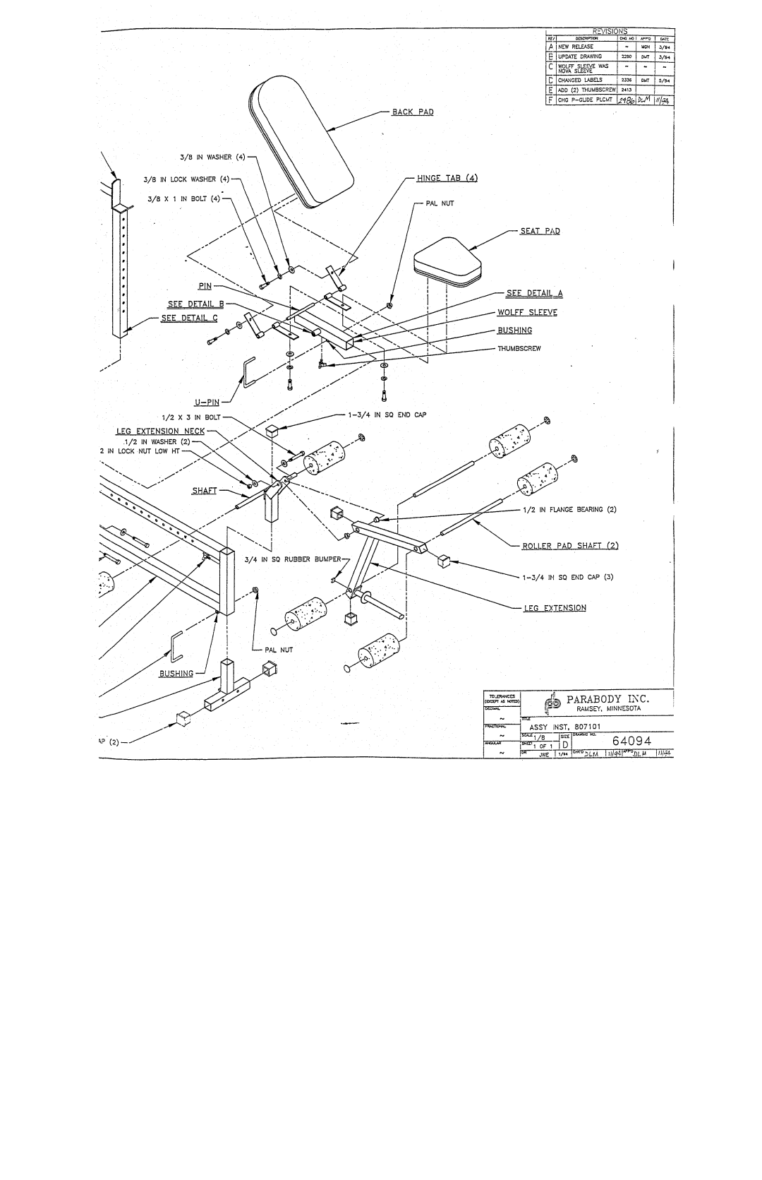 ParaBody 807 manual HINGETAB4 