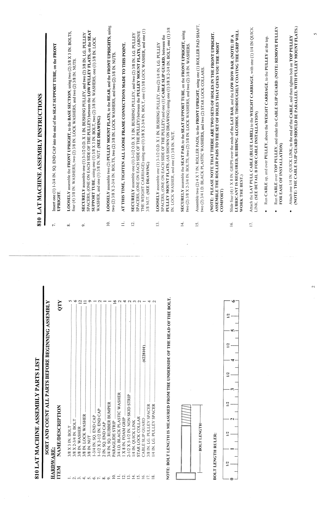 ParaBody 810 manual 