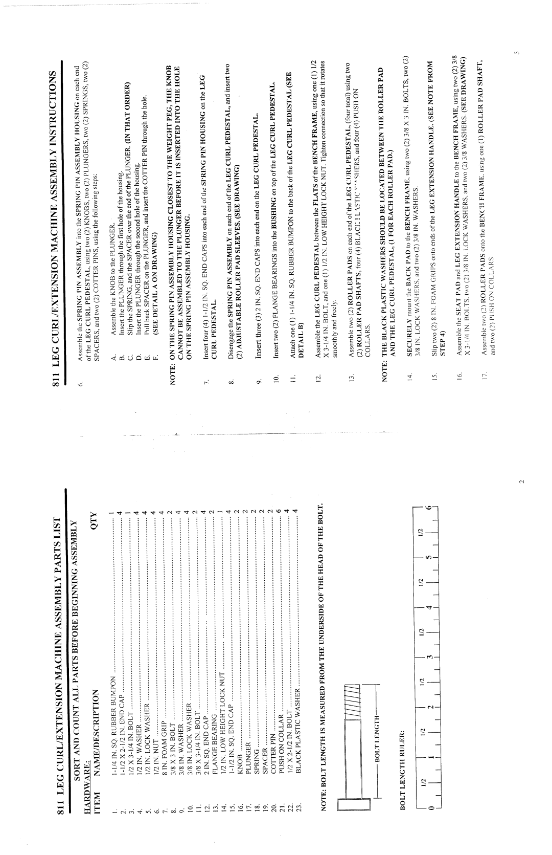 ParaBody 811 manual 