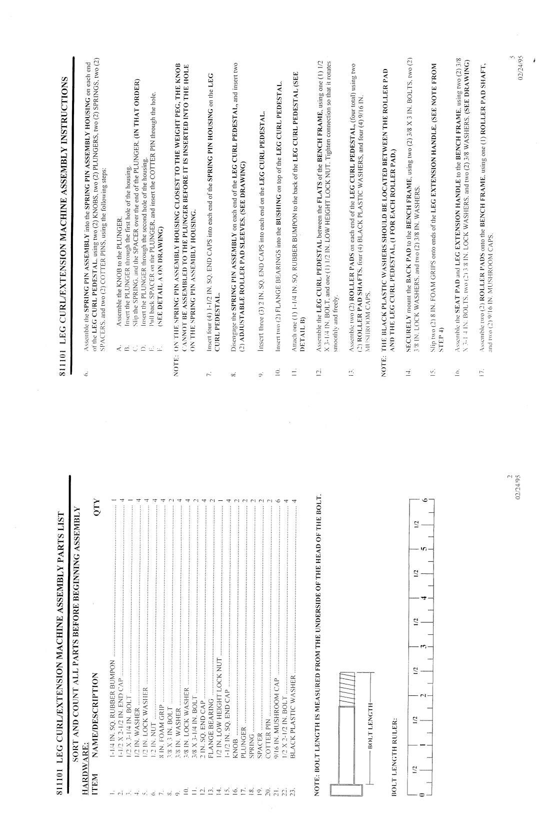 ParaBody 811101 manual 