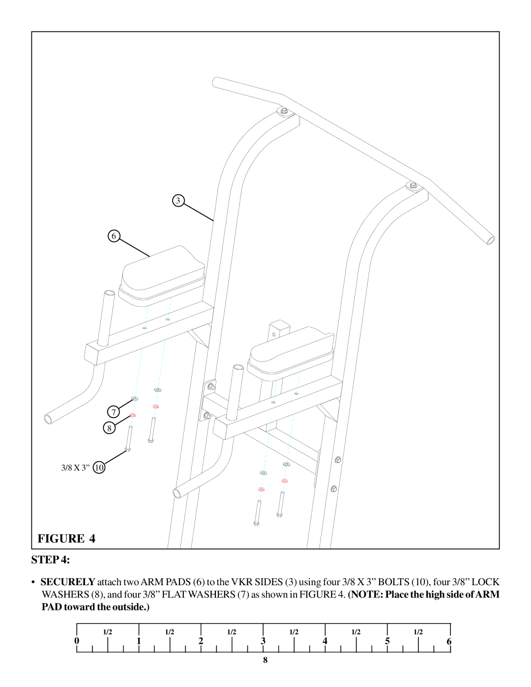 ParaBody 813 manual PAD toward the outside 