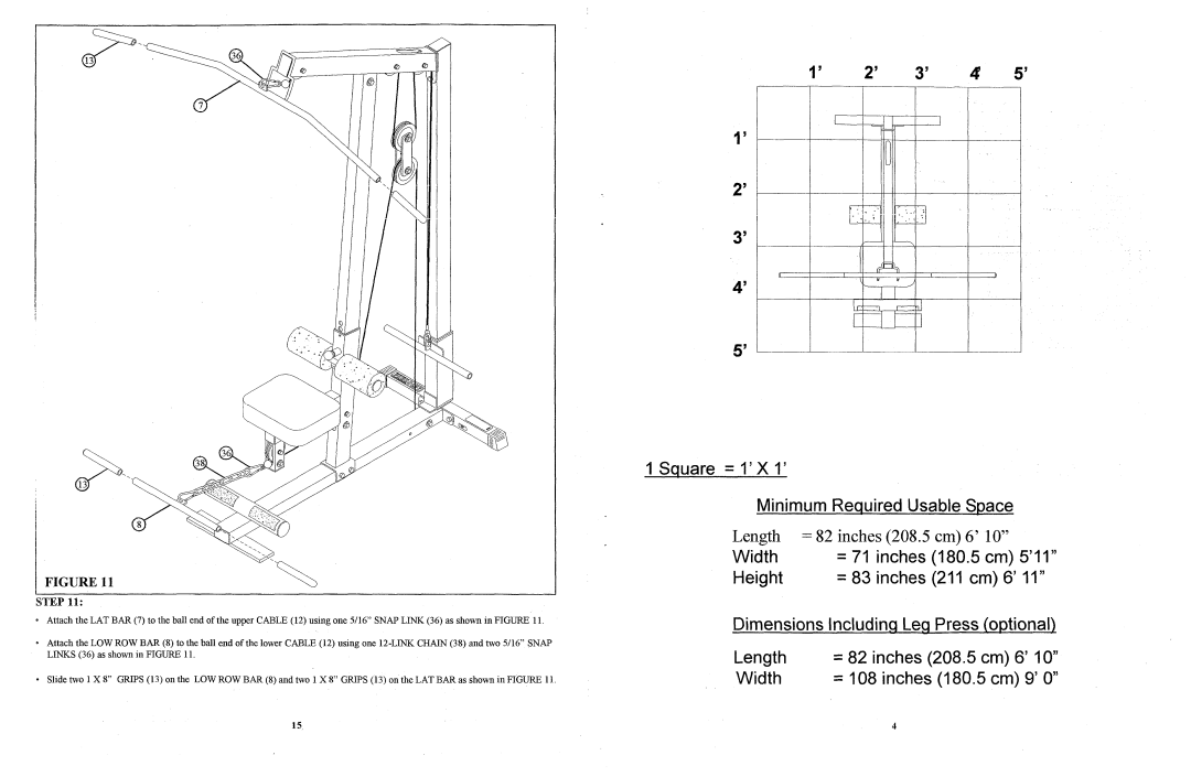 ParaBody 827 manual Square = l 