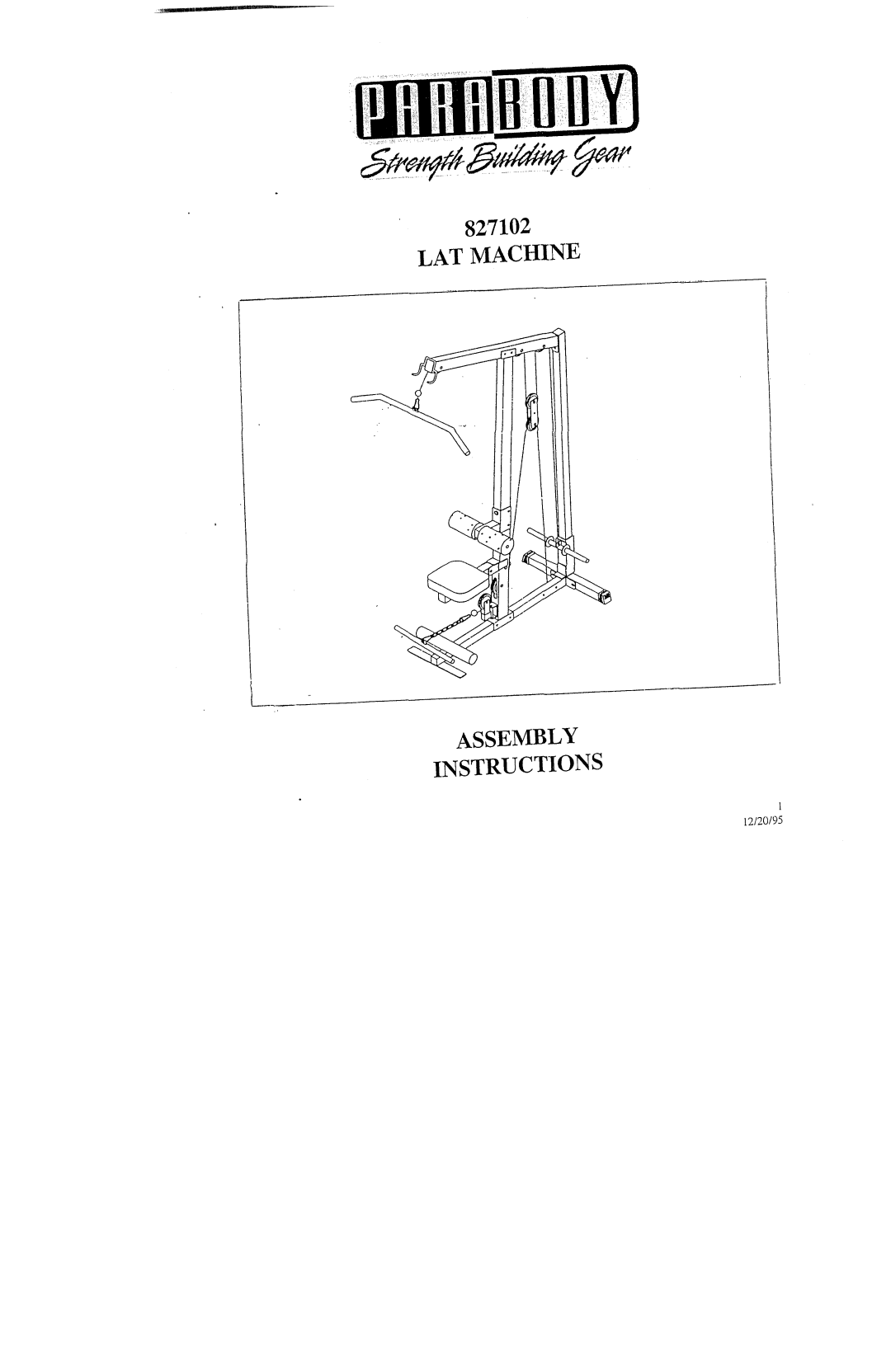 ParaBody 827102 manual Assembly 