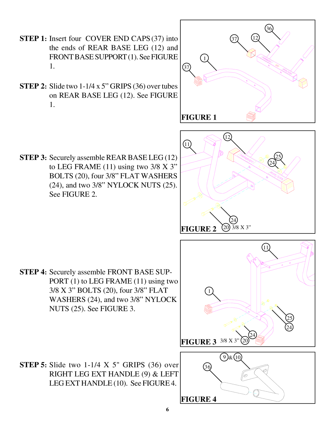 ParaBody 829 manual 8 X 