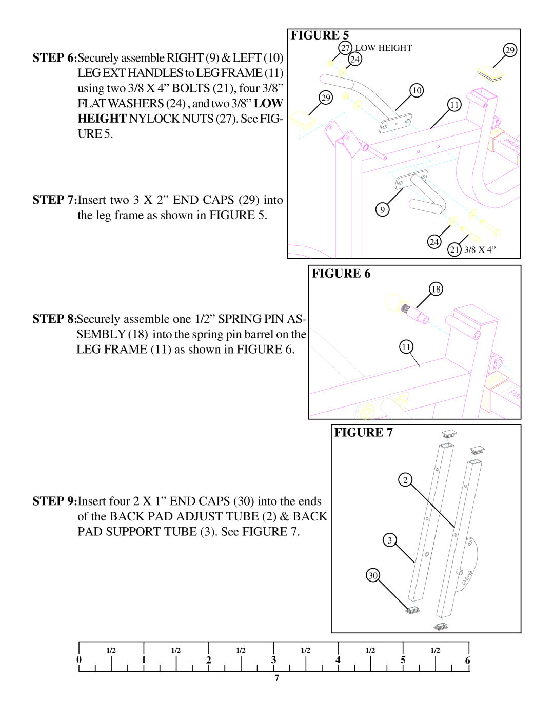 ParaBody 829 manual Securely assemble one 1/2 Spring PIN AS 