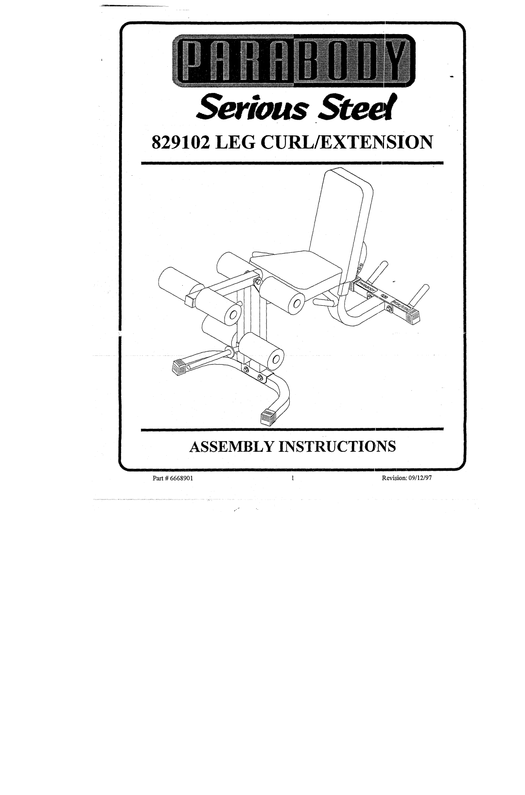 ParaBody 829102 manual Serious 