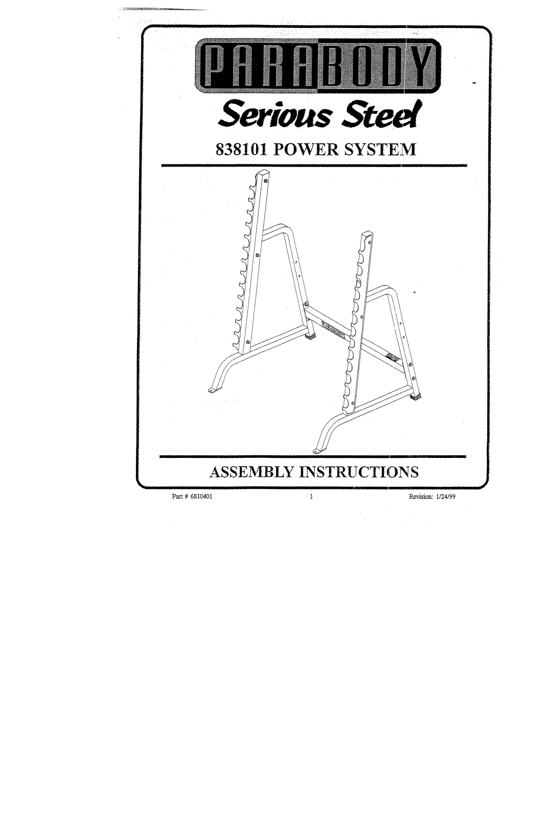 ParaBody 838101 manual Serious 