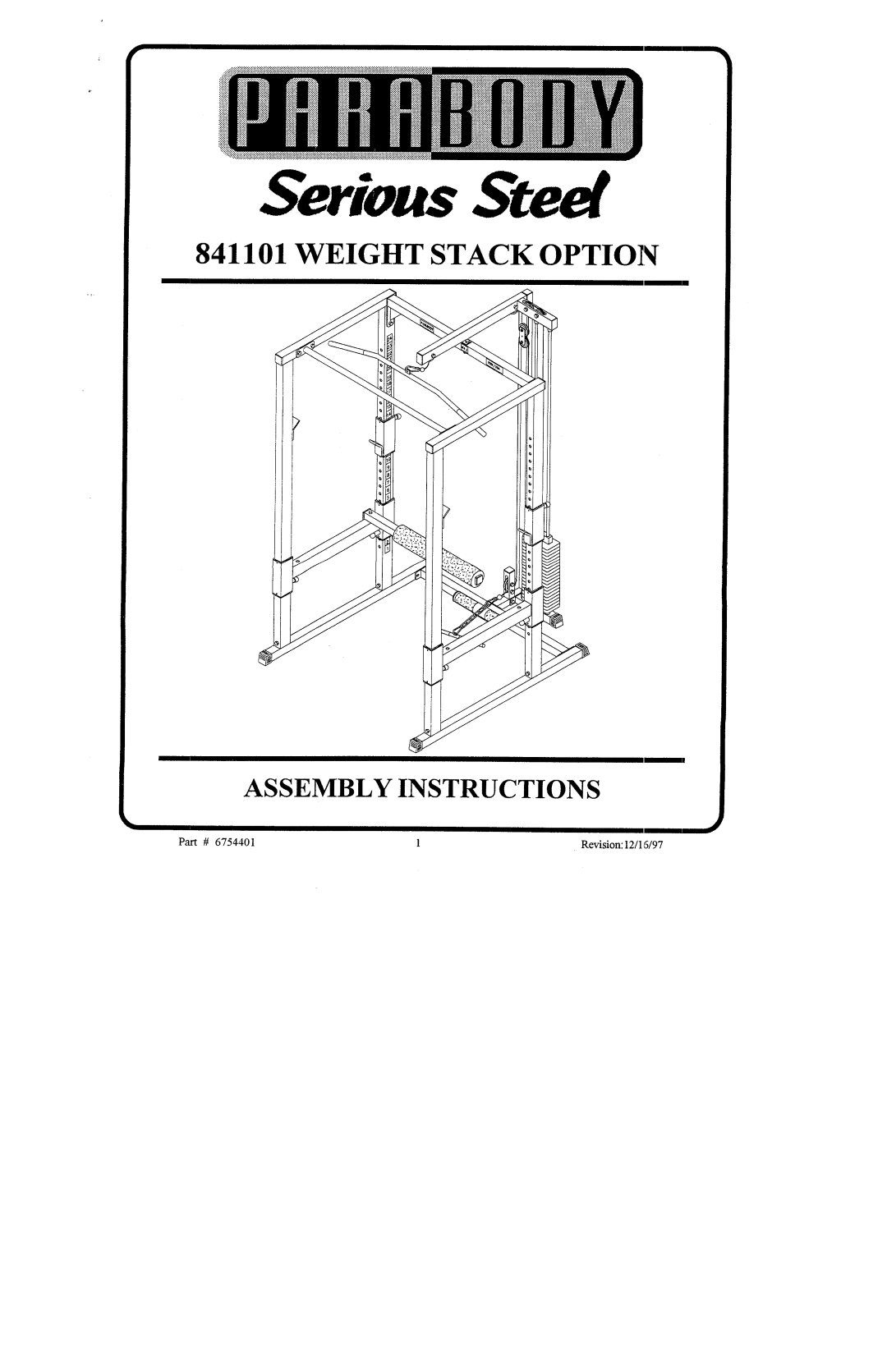 ParaBody 841101 manual Serious Steel 