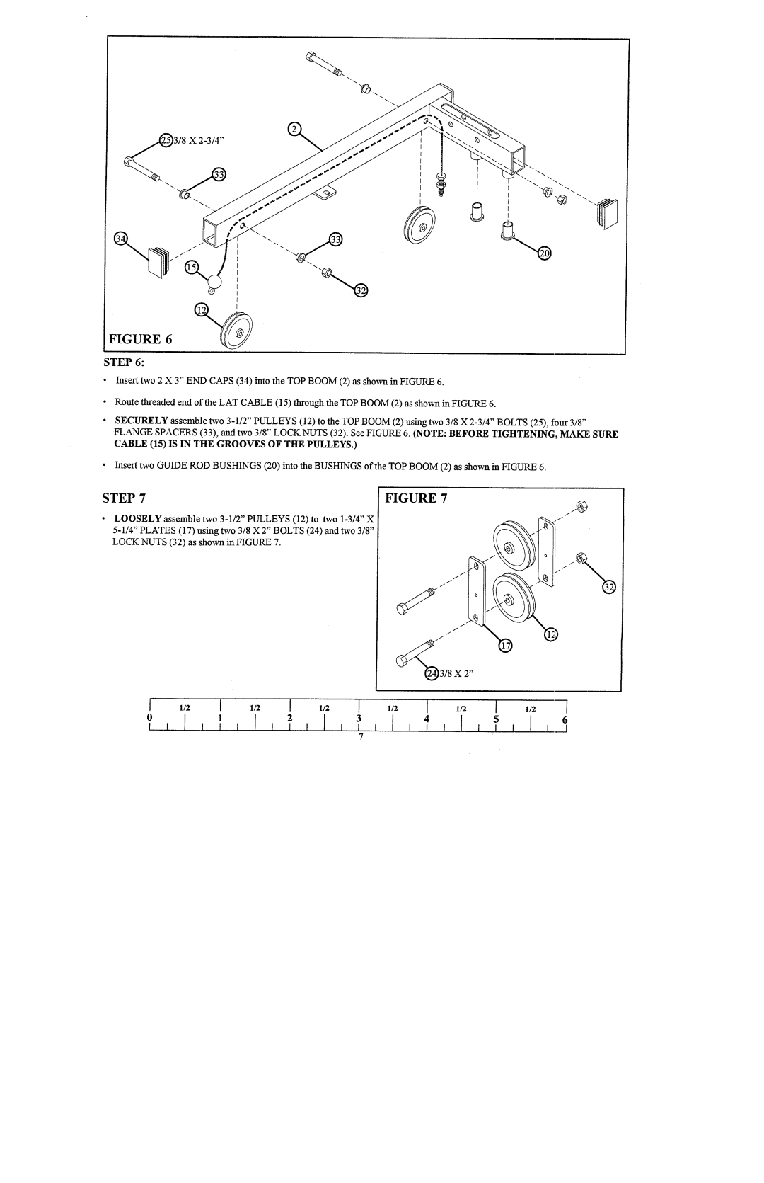 ParaBody 841101 manual CABLE15 is in TIlE Groovesof TIlE Pulleys 