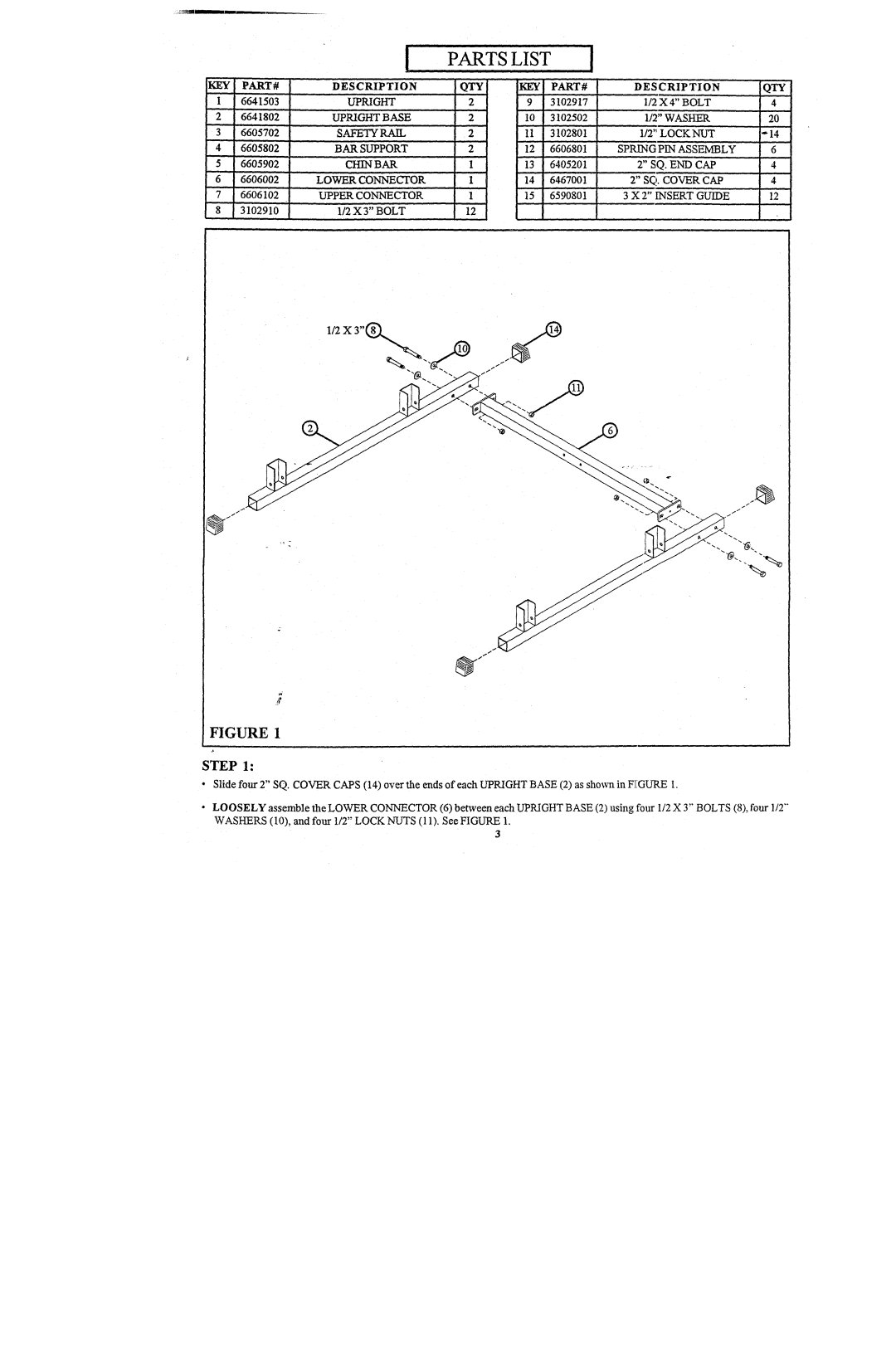 ParaBody 843102 manual Partslist 