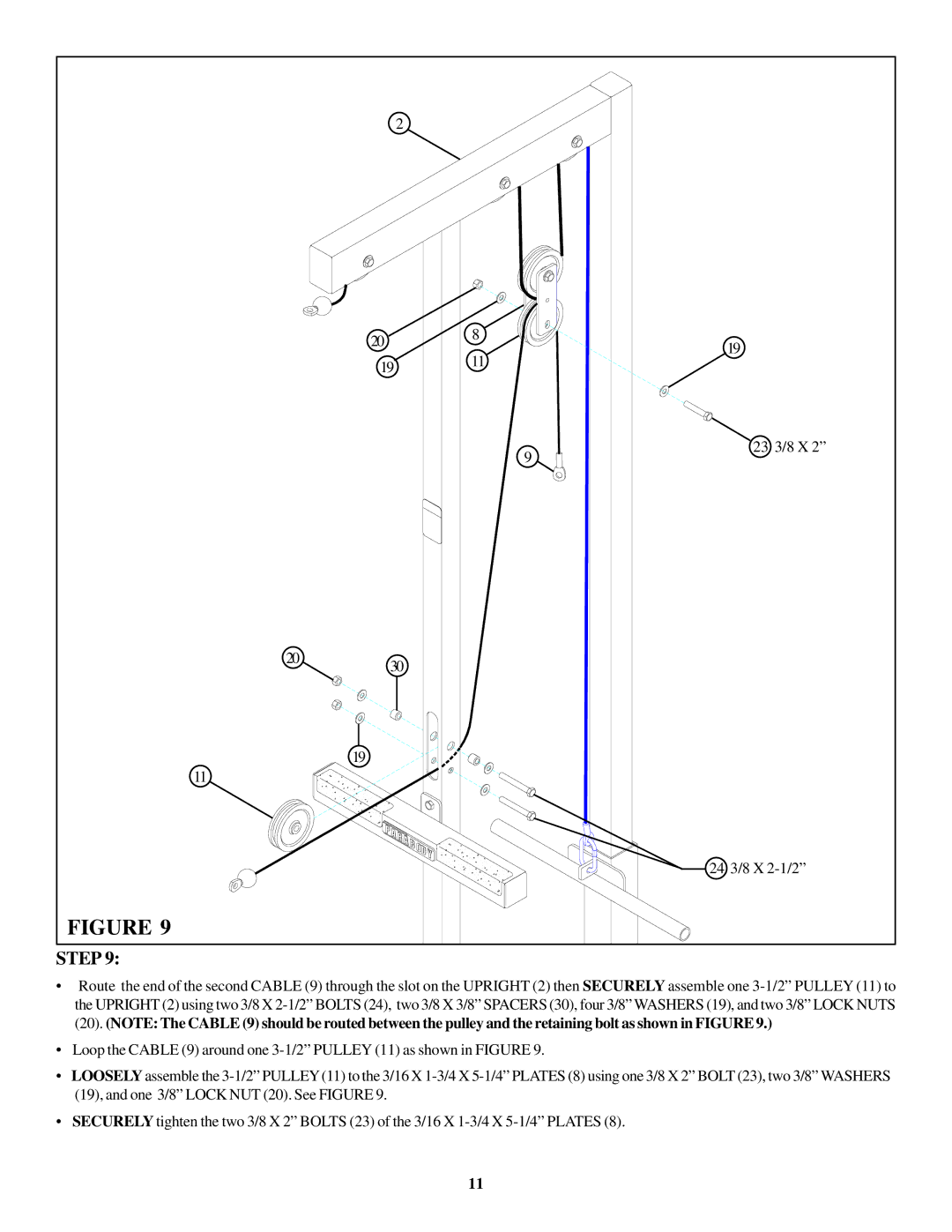 ParaBody 848 manual 24 3/8 X 2-1/2 