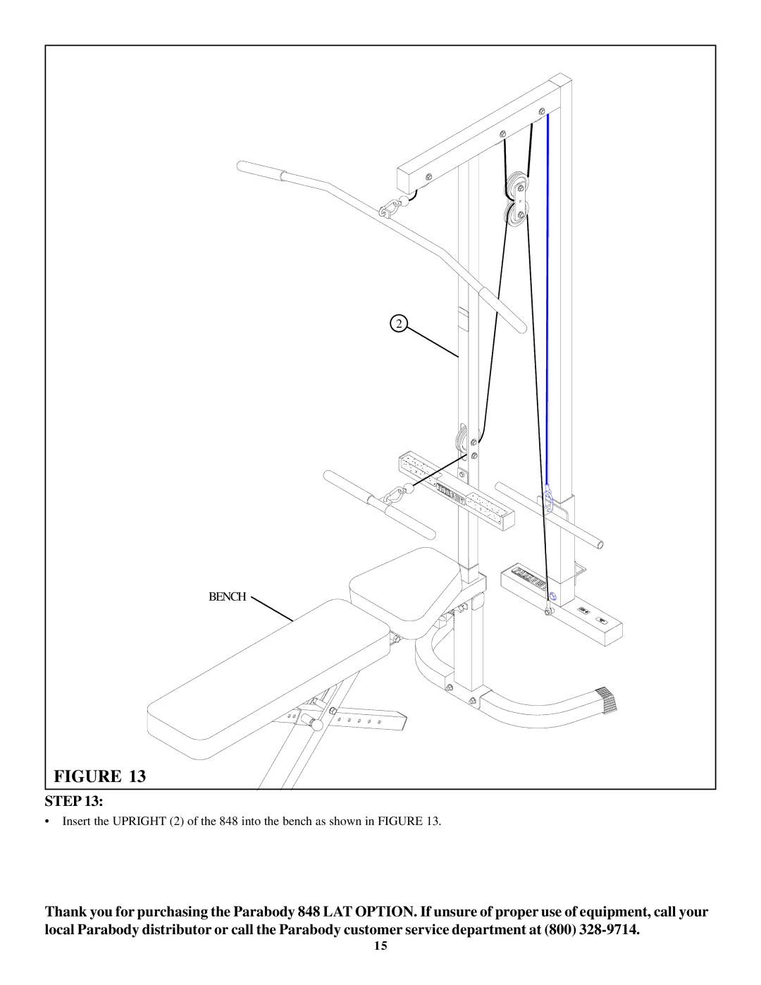 ParaBody 848 manual Bench 