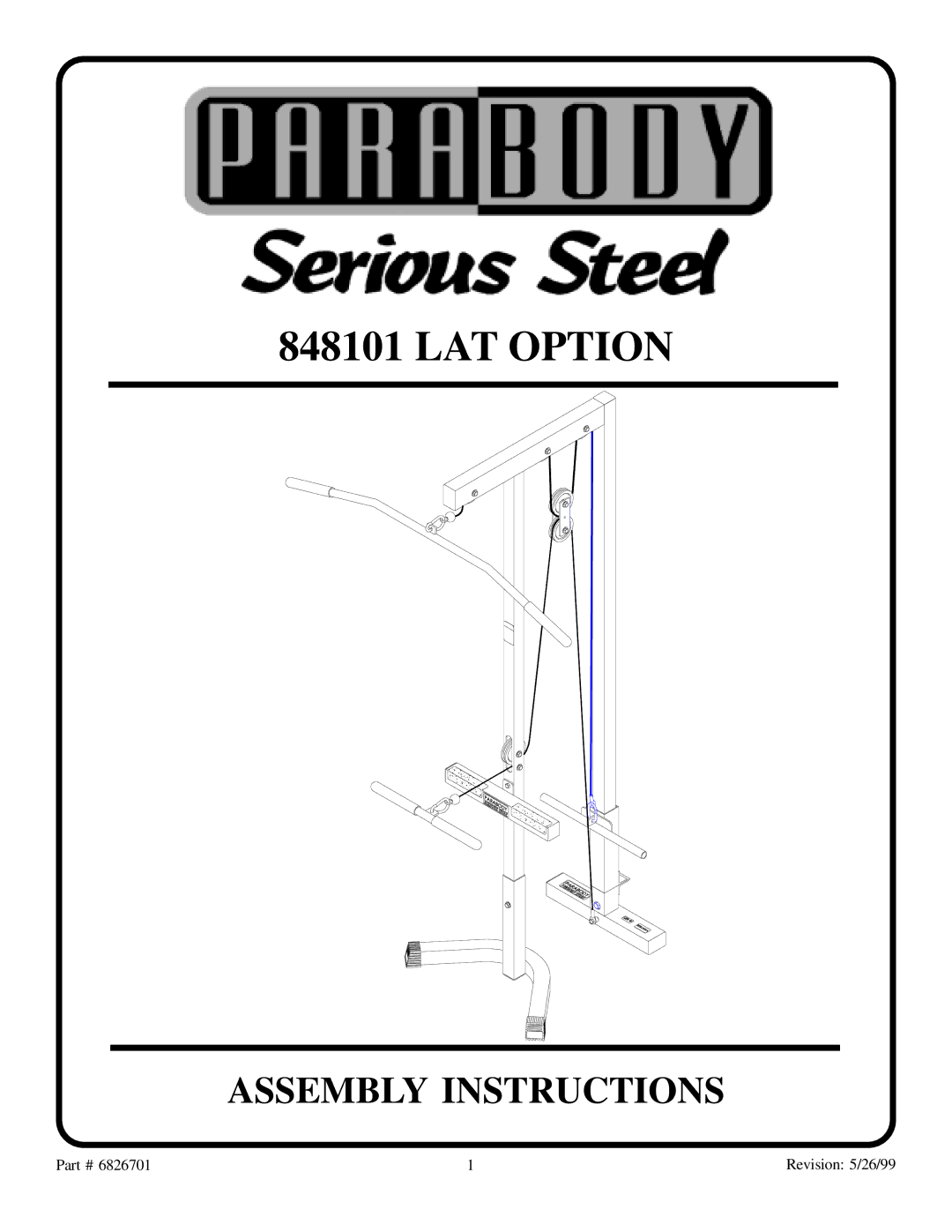 ParaBody 848101 manual LAT Option 