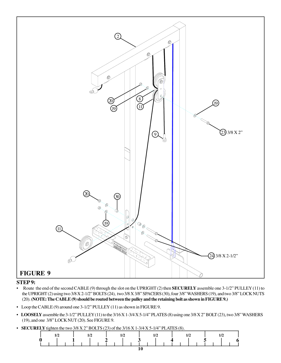 ParaBody 848101 manual 24 3/8 X 2-1/2 