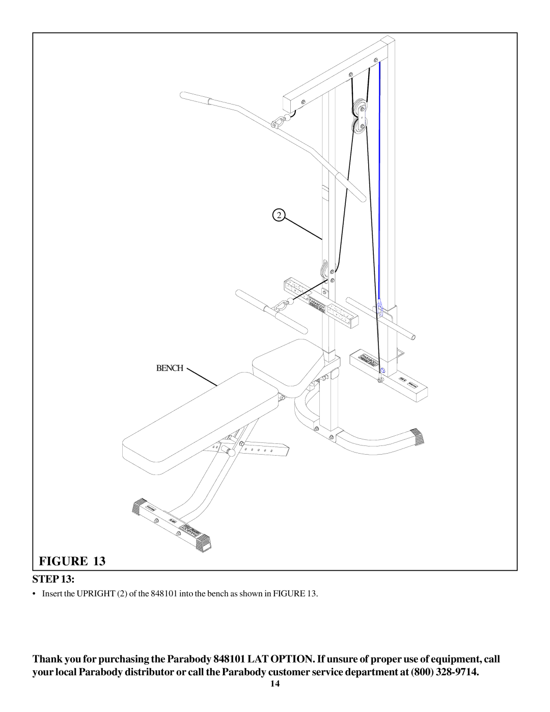 ParaBody 848101 manual Bench 