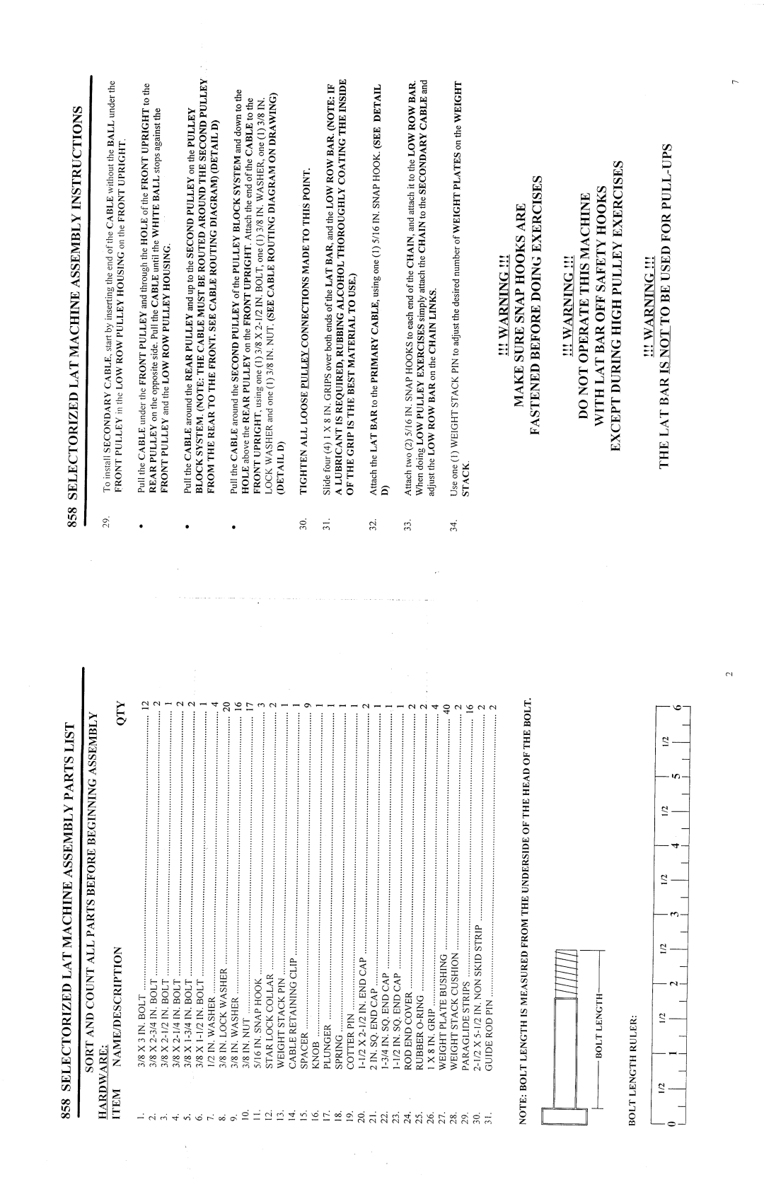 ParaBody 858 manual 