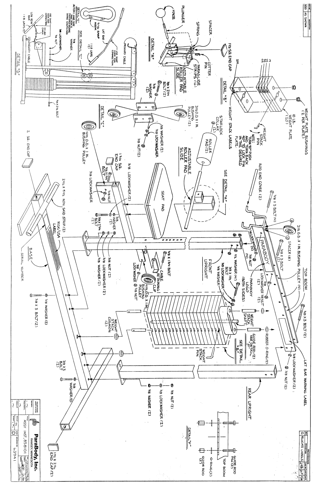 ParaBody 858 manual 