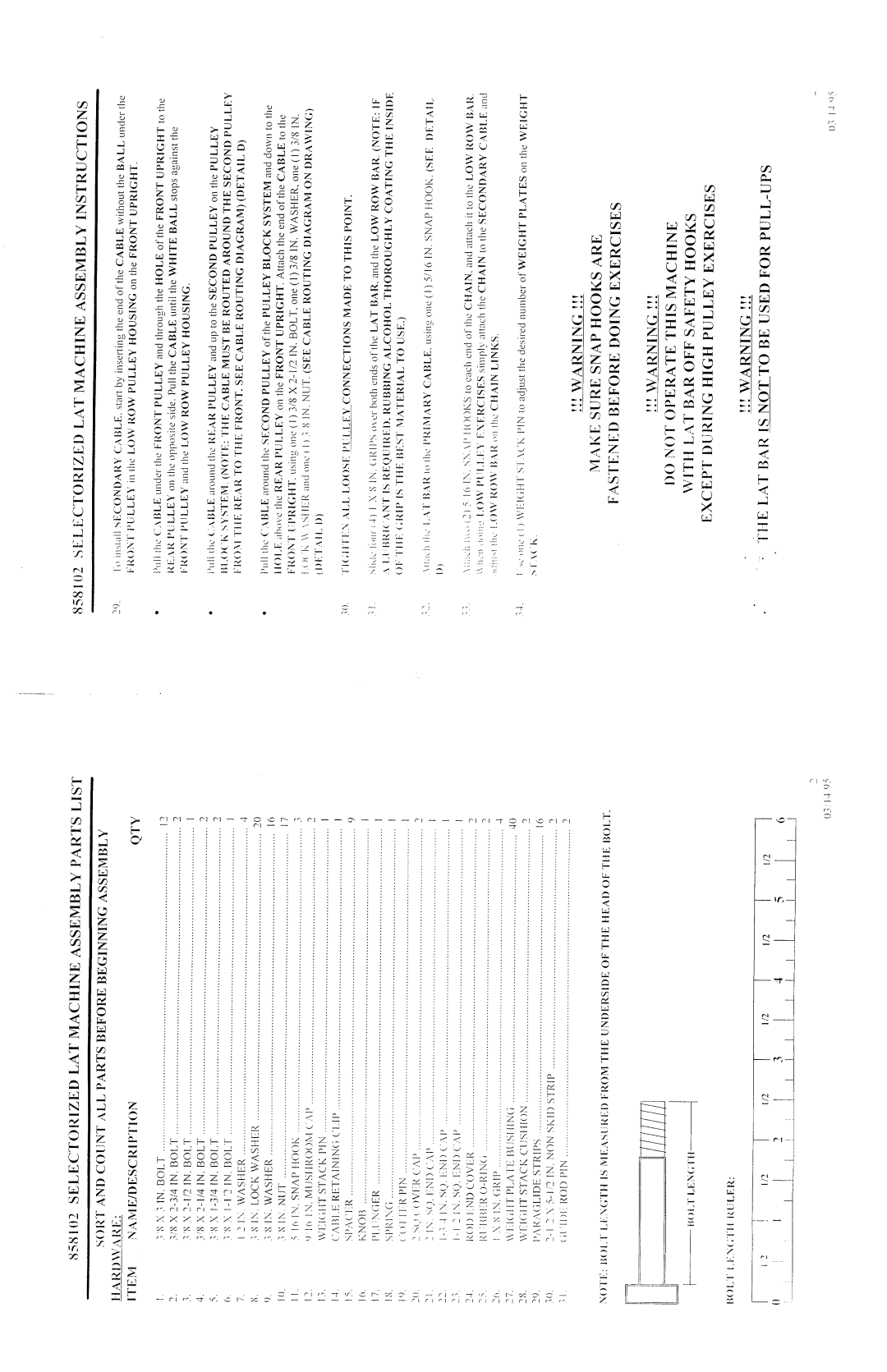 ParaBody 858102 manual 0 0 Q ~ ~ ~ 7 ~ ~ ~ 