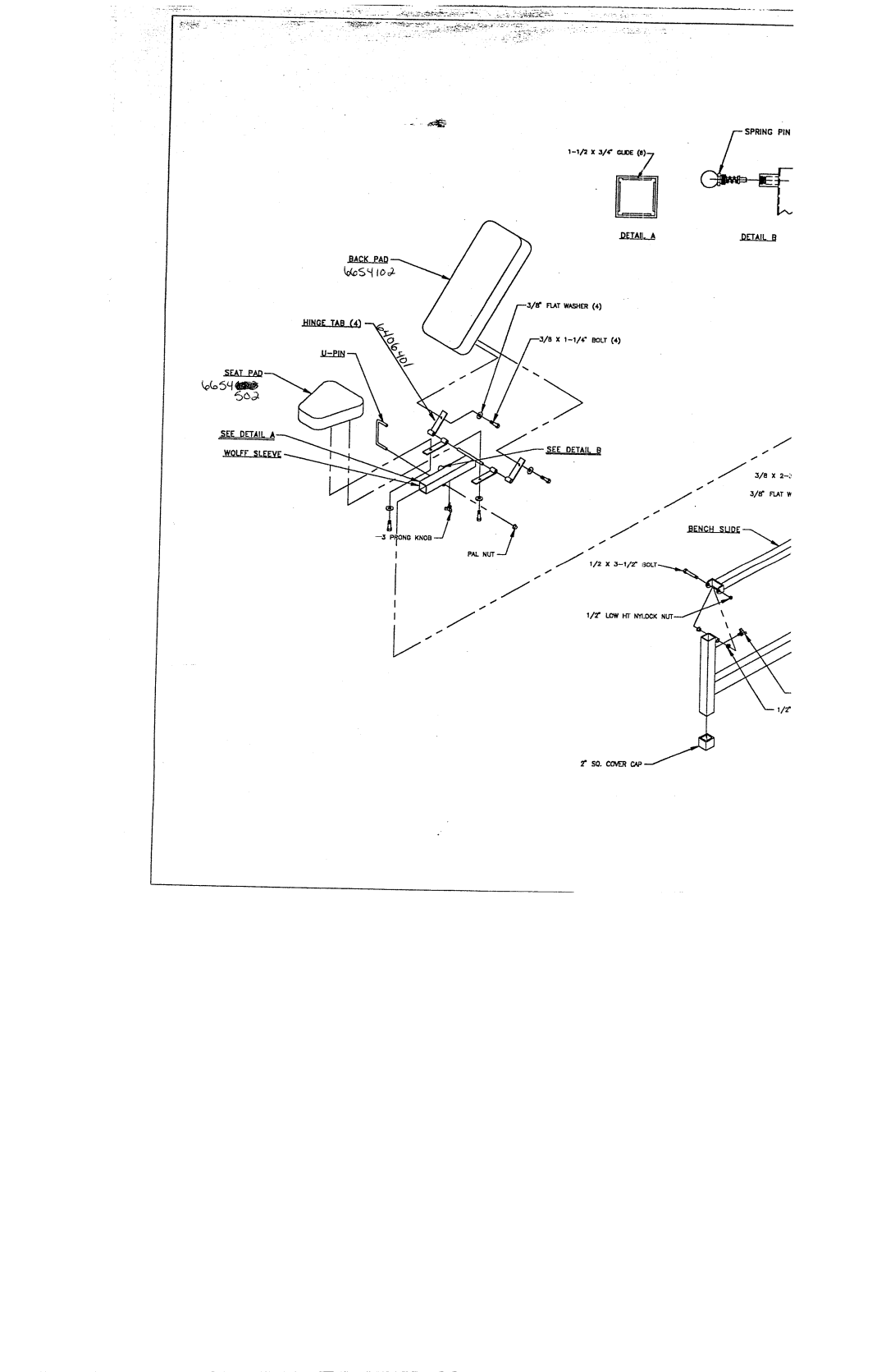 ParaBody 866103 manual Fspringpin 