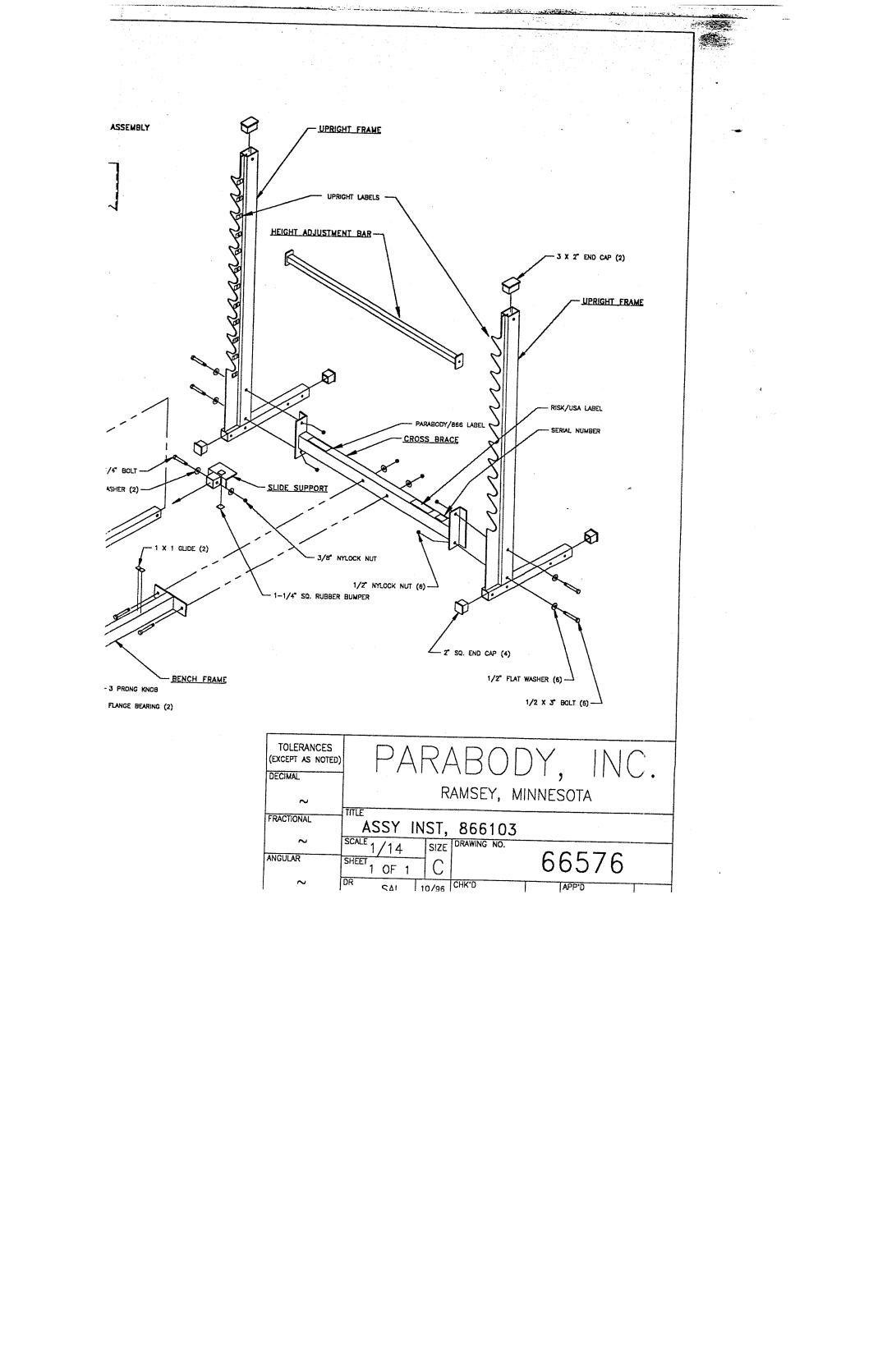 ParaBody 866103 manual Parabody 