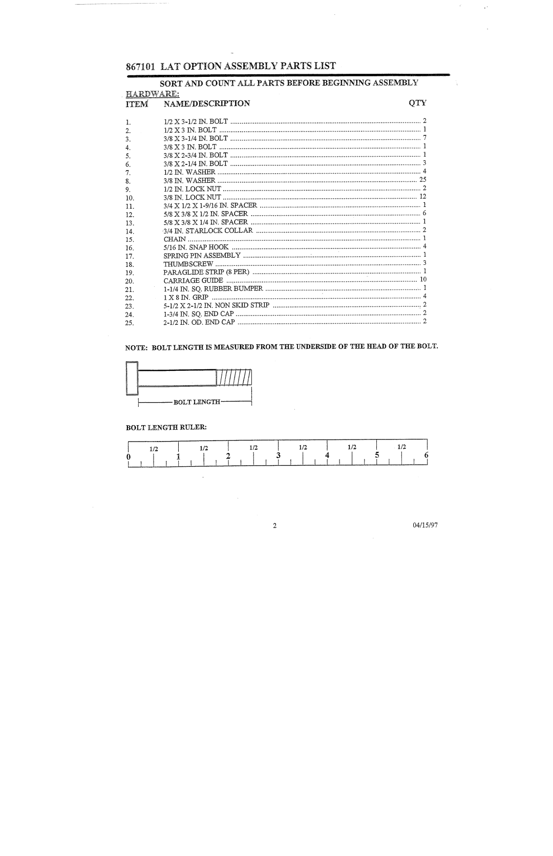 ParaBody 867101 manual Iiiiii 