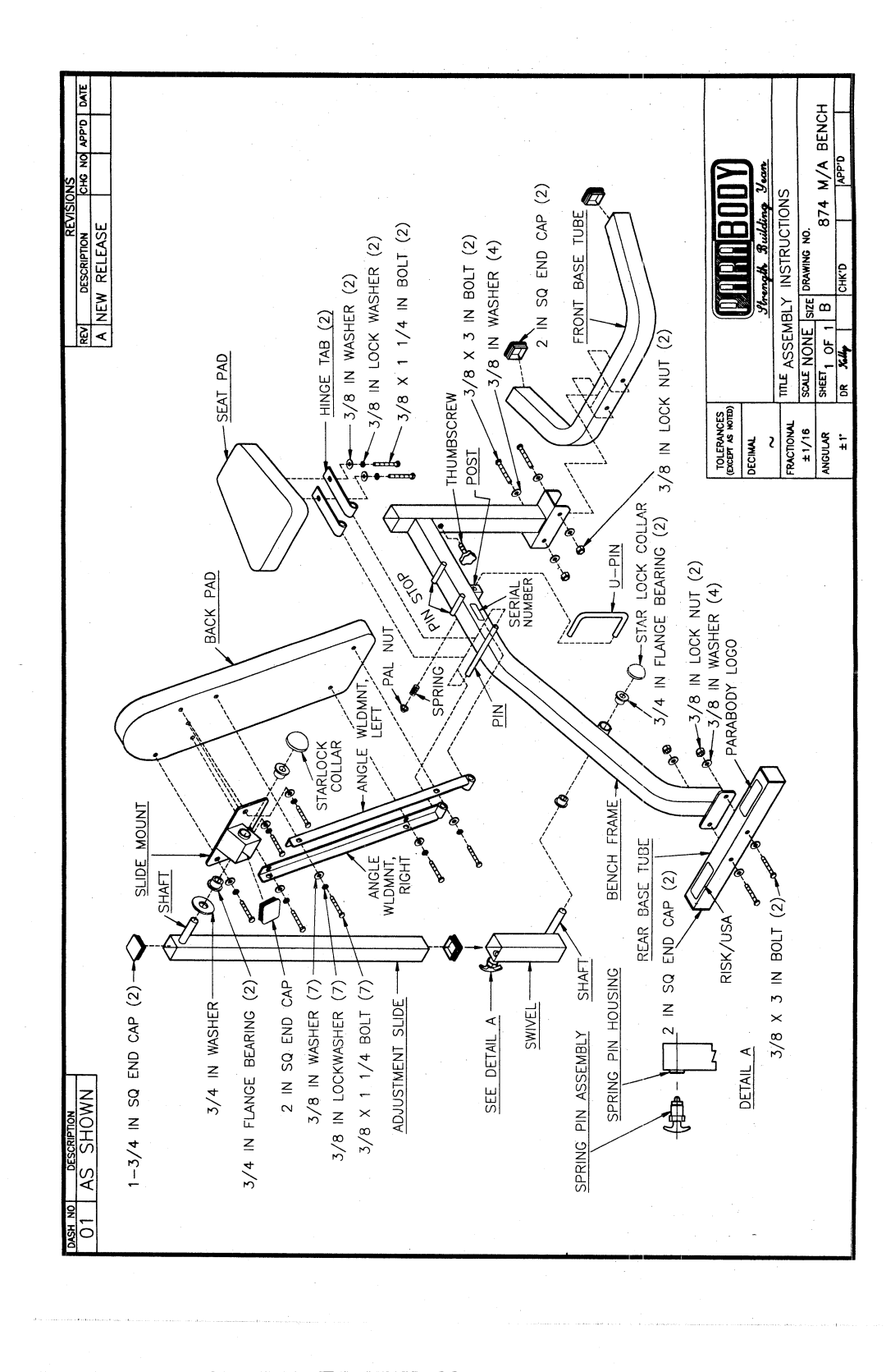 ParaBody 874 manual ~ w 