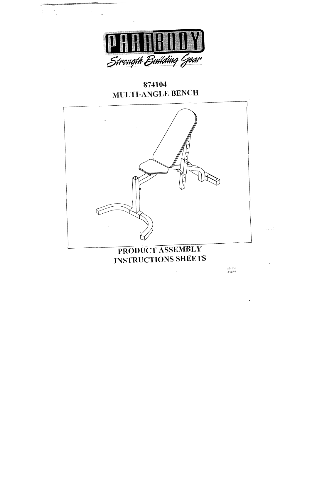 ParaBody 874104 manual 