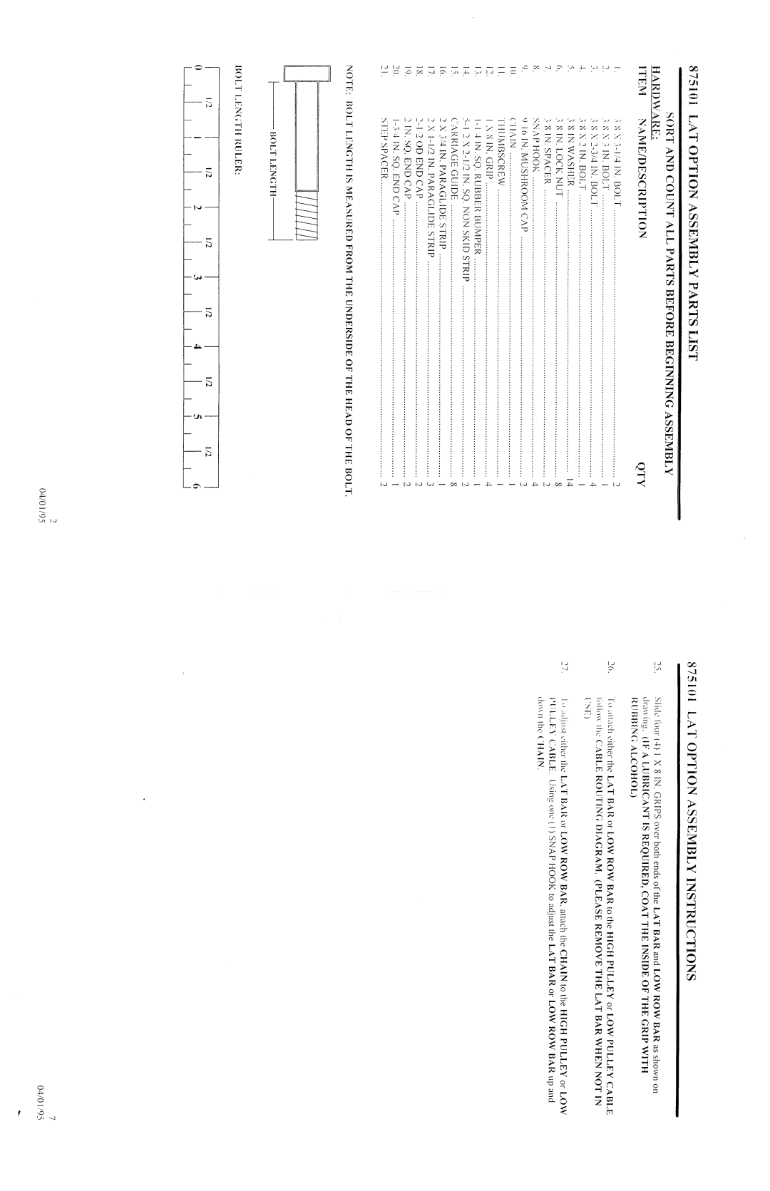 ParaBody 875101 manual ~i~i ~~-~ 