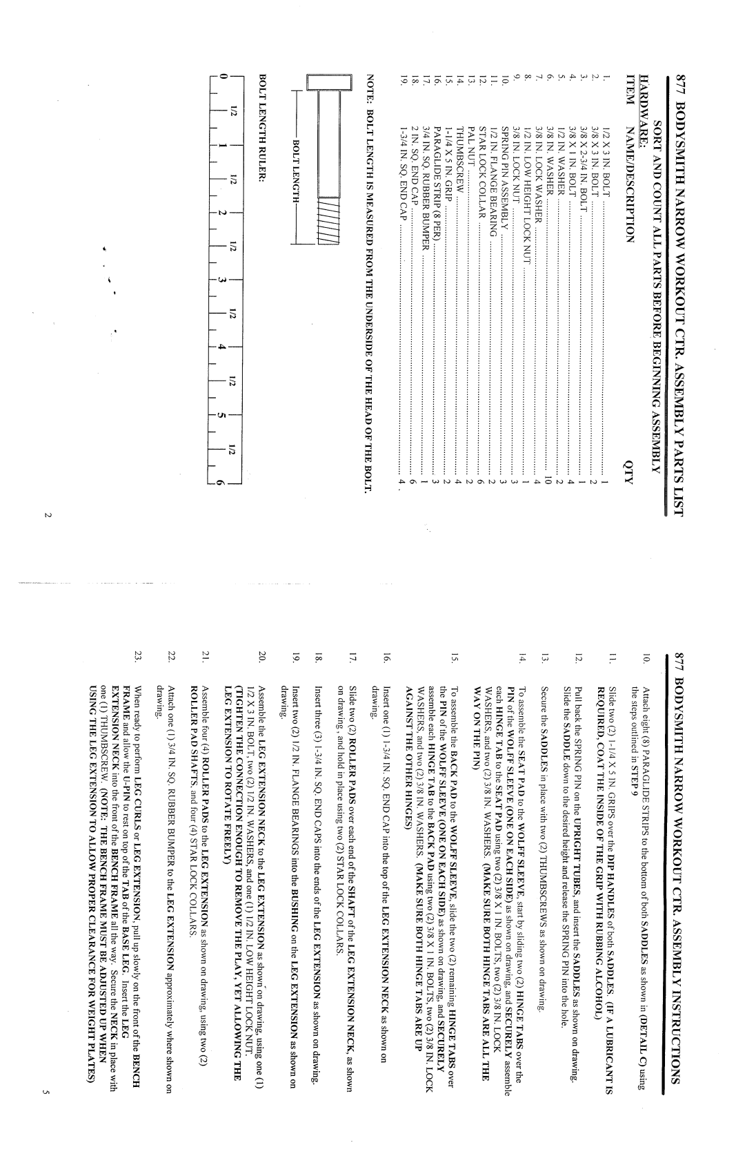 ParaBody 877 manual 