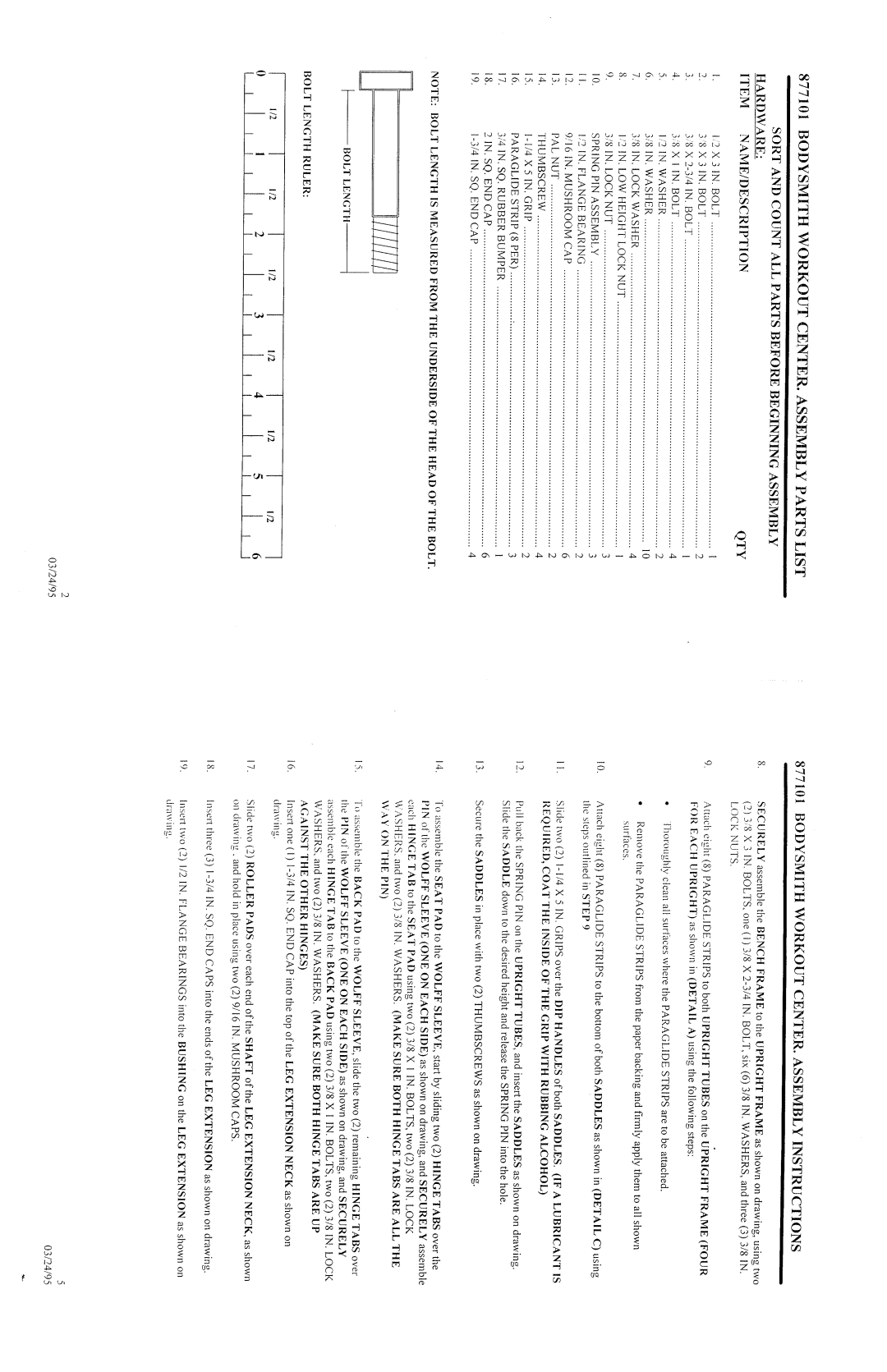 ParaBody 877101 manual 