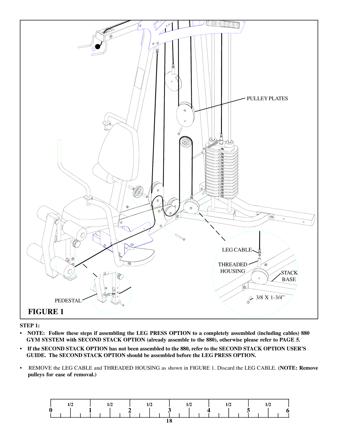 ParaBody 880, 881 manual Pulley Plates 