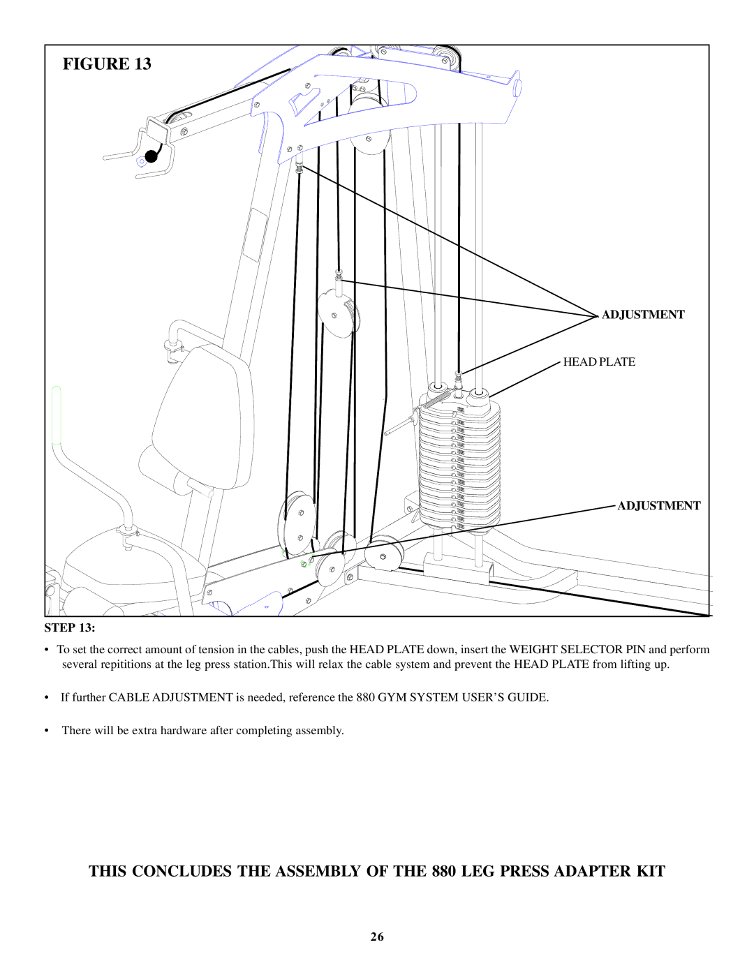 ParaBody 880, 881 manual Adjustment 