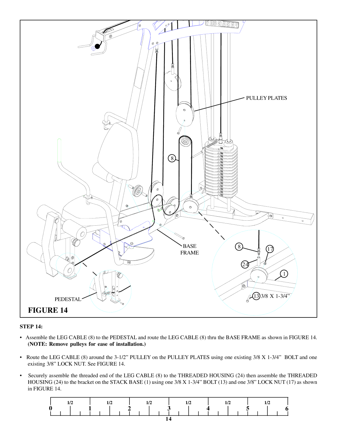 ParaBody 883 manual Pulley Plates 