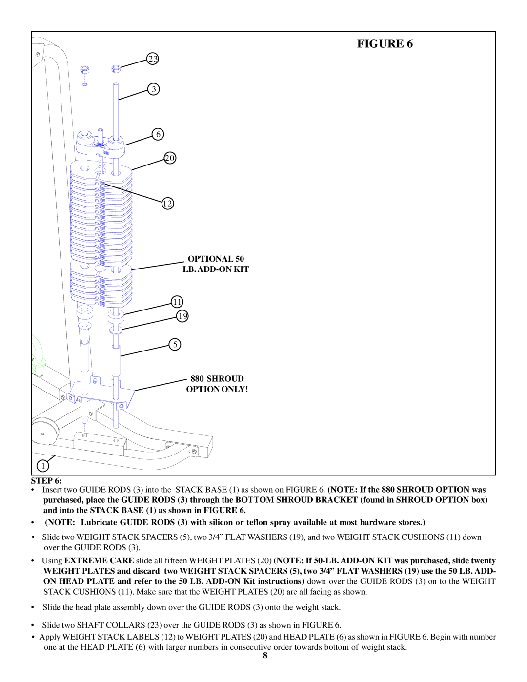 ParaBody 883 manual Optional 