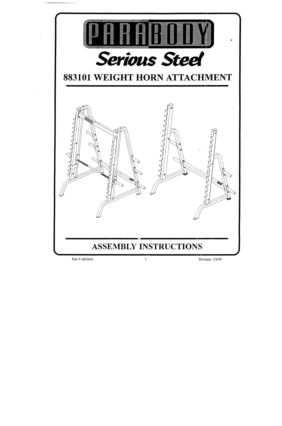 ParaBody 883101 manual Serious Steel 