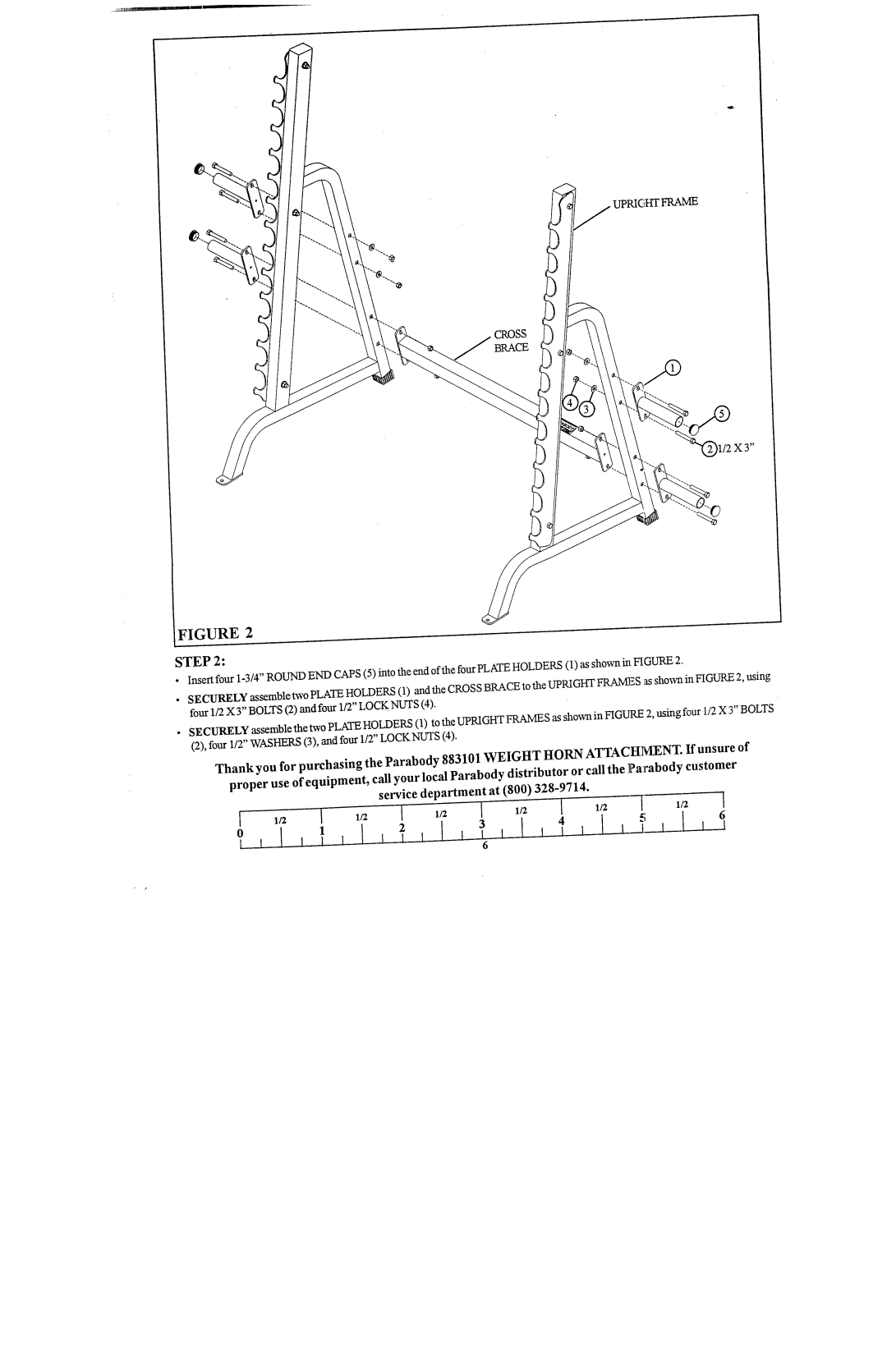 ParaBody 883101 manual Department at 800 Service 1/2 