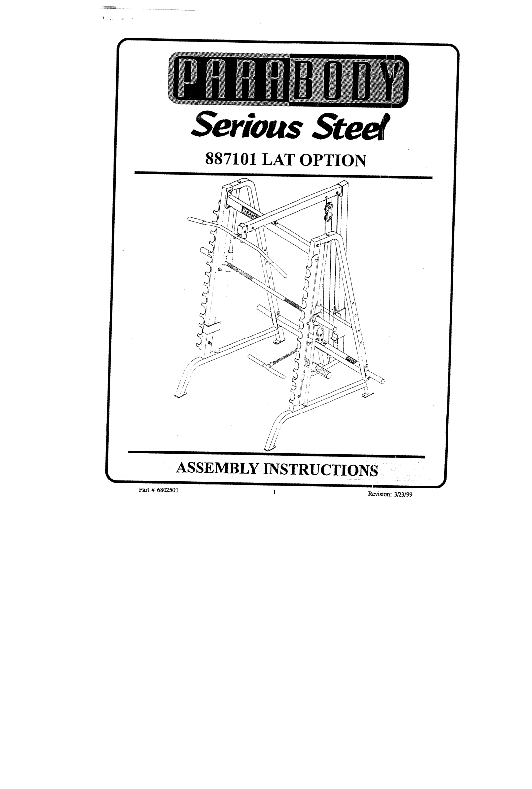 ParaBody 887101 manual Serious Steel 