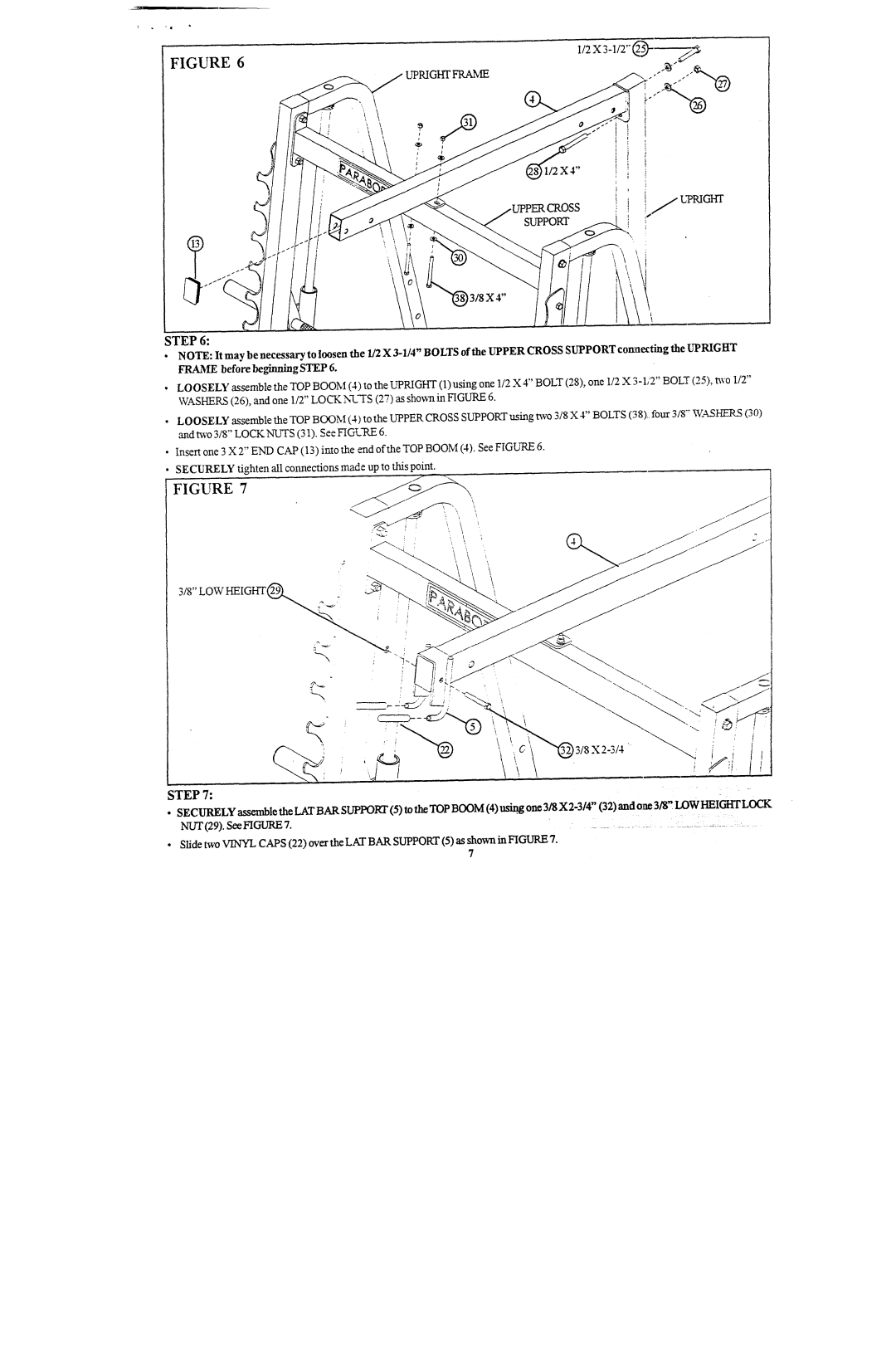 ParaBody 887101 manual Support, Step 