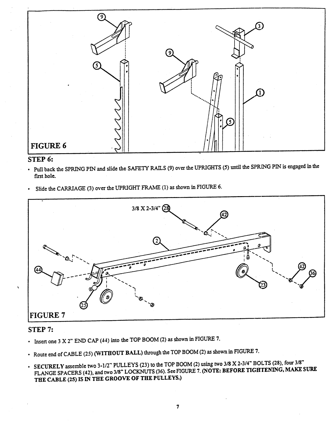 ParaBody 893103 manual THECABLE25 is in Thegrooveof Thepulleys 