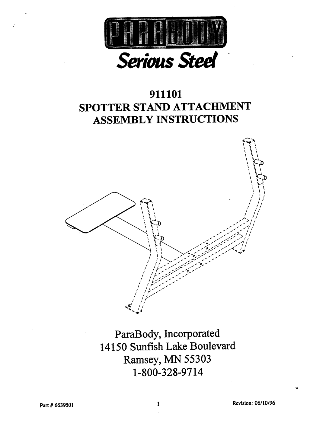 ParaBody 911101 manual SeriousSteel 