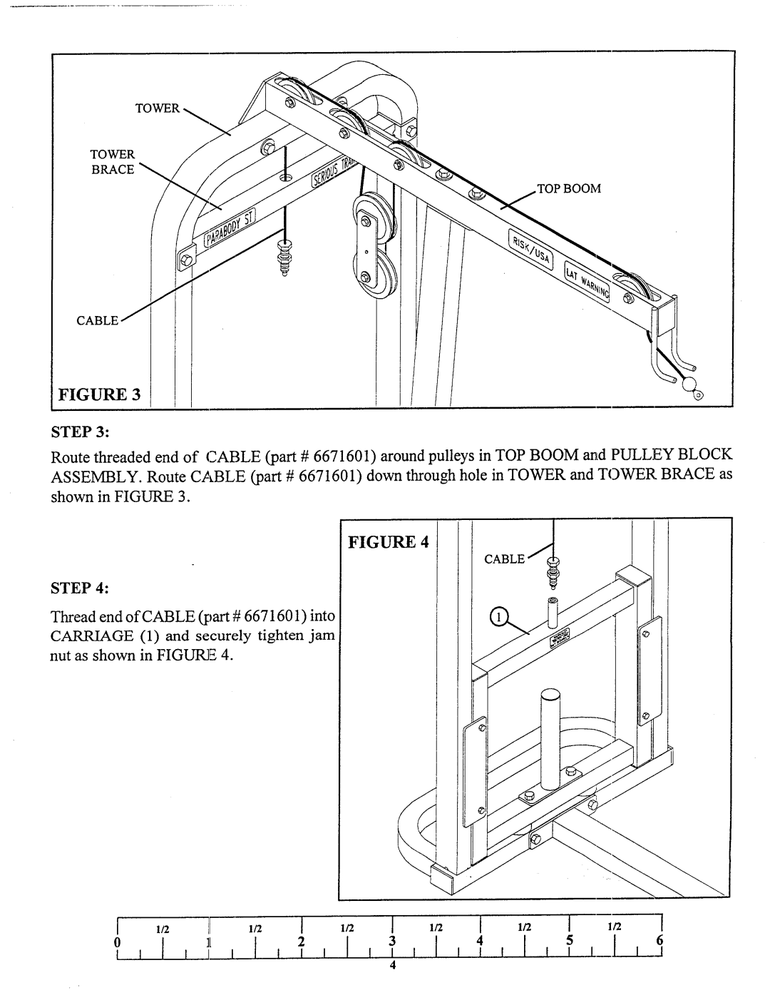 ParaBody 912101 manual Tower Brace TOP Boom 