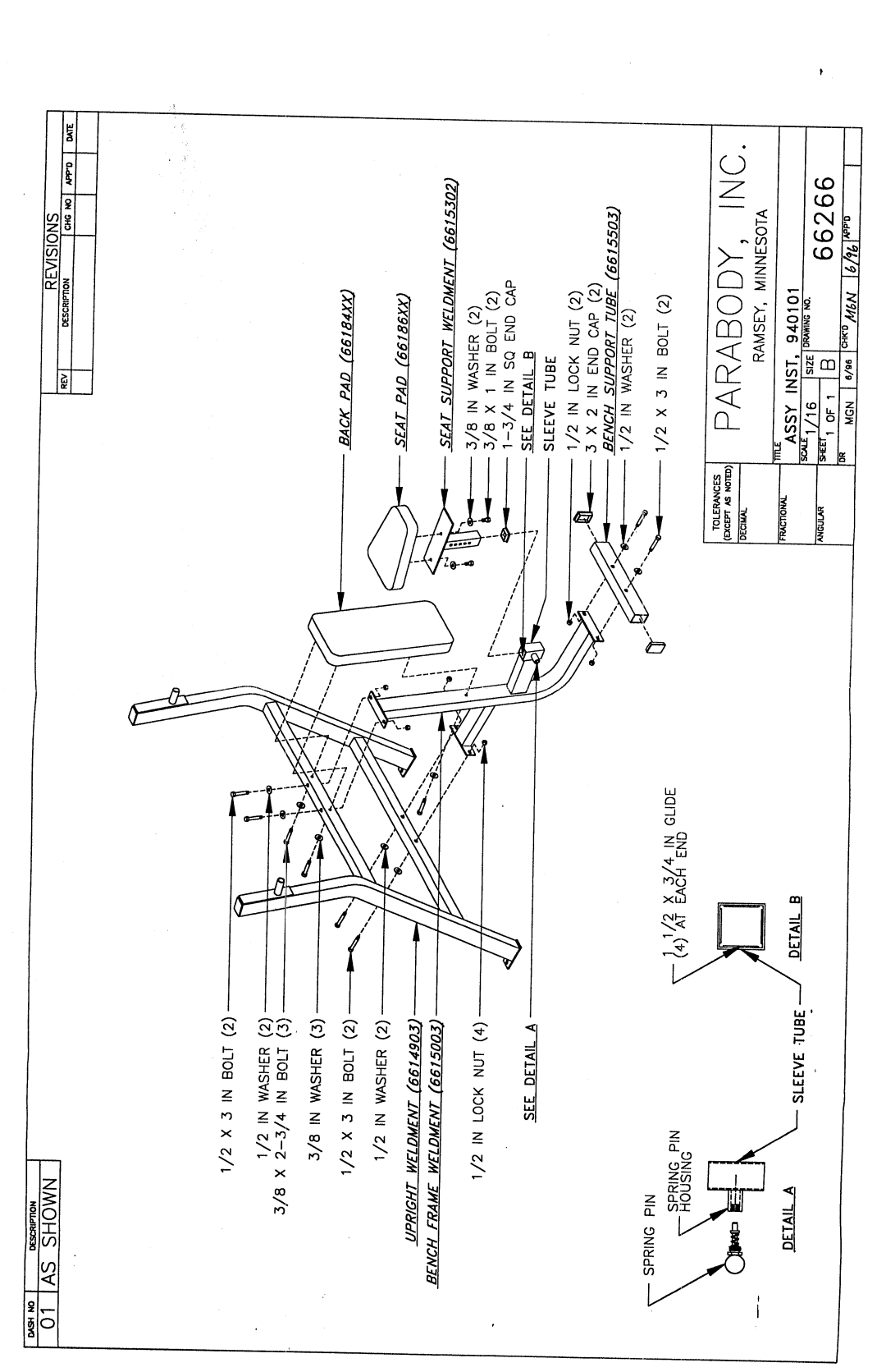 ParaBody 940101 manual 