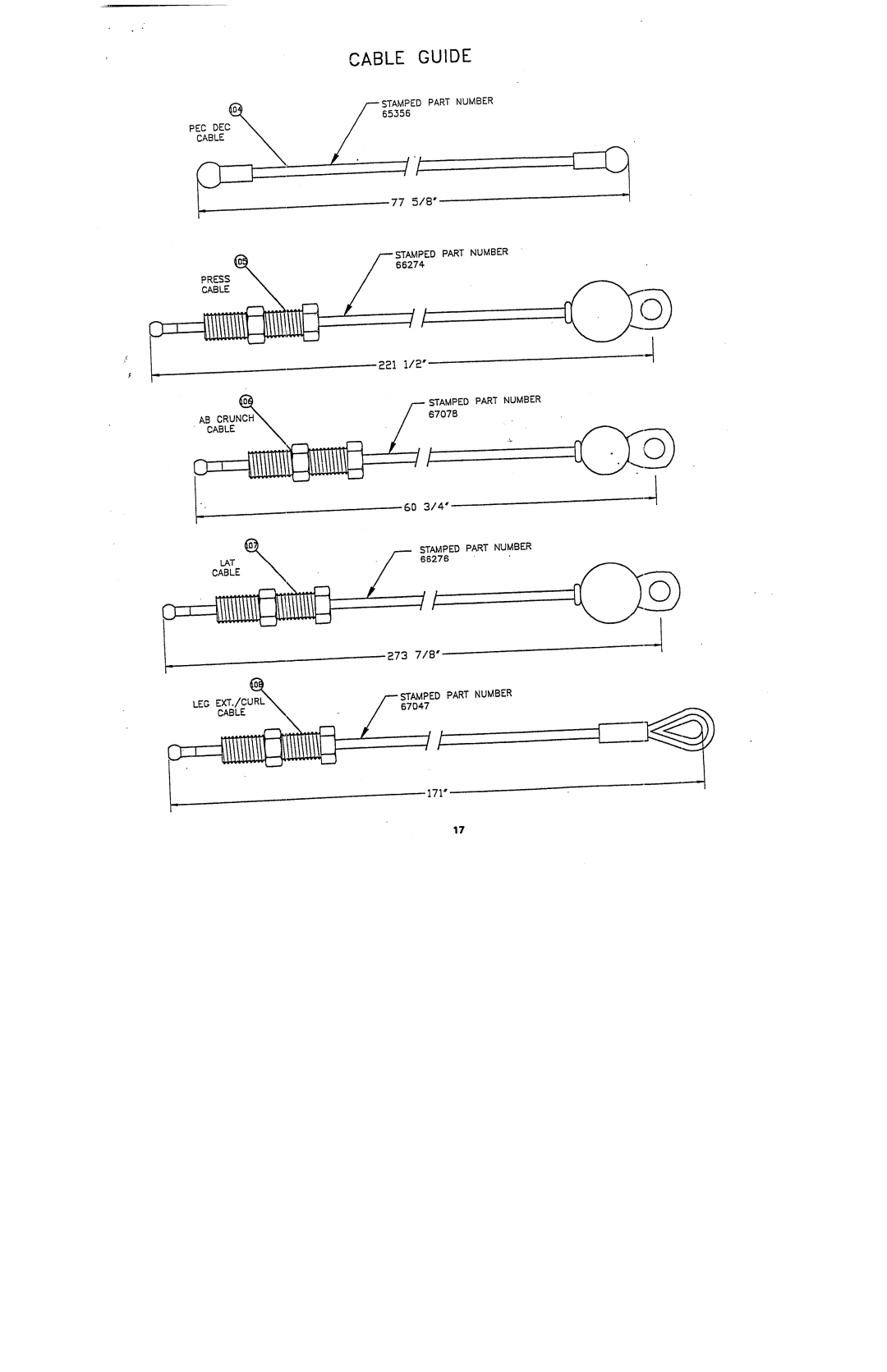 ParaBody 950102 manual Cable Guide 