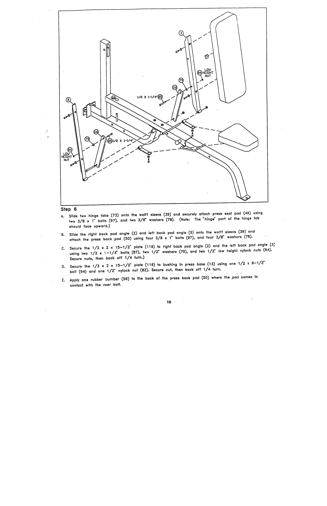 ParaBody 950102 manual Step 