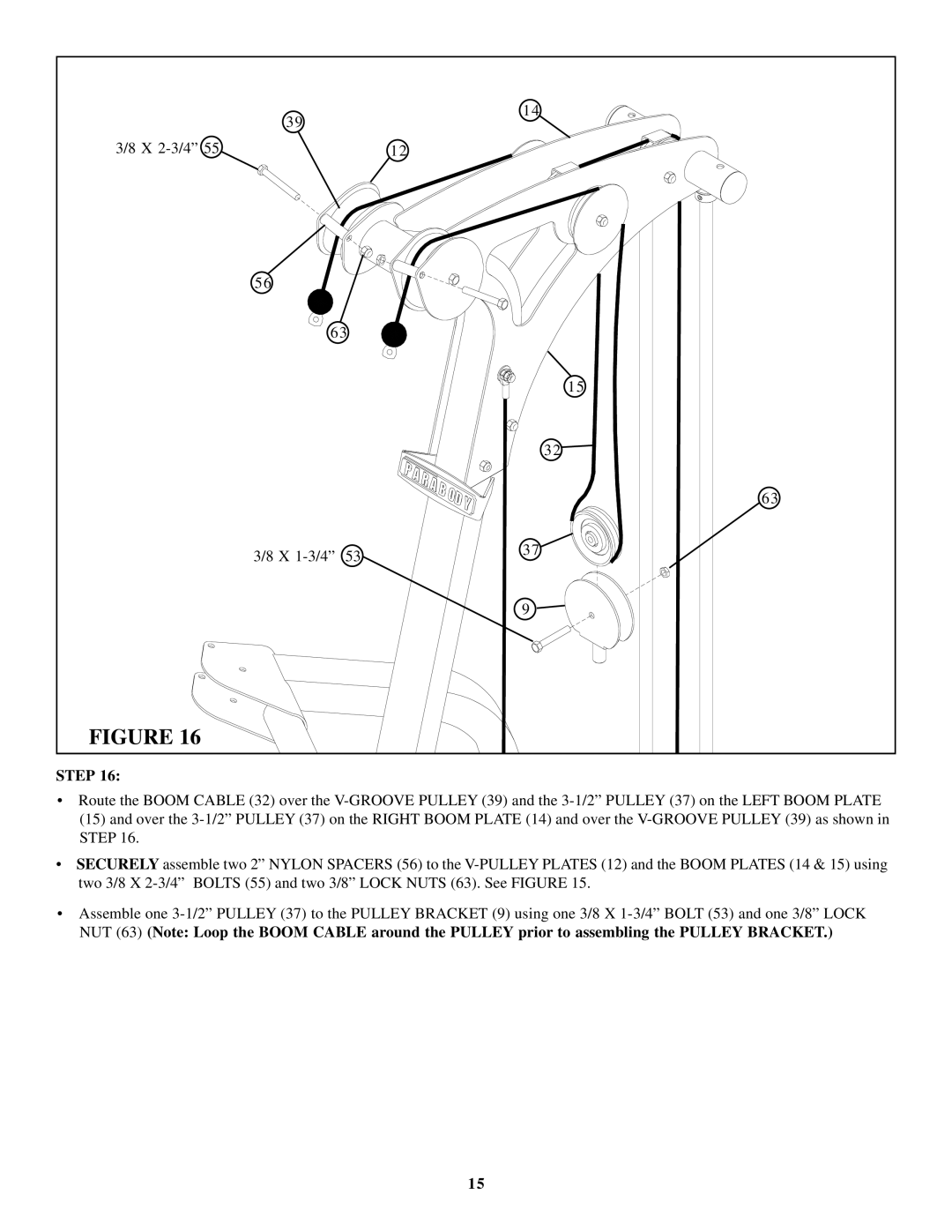 ParaBody cm3 manual X 2-3/4 X 1-3/4 